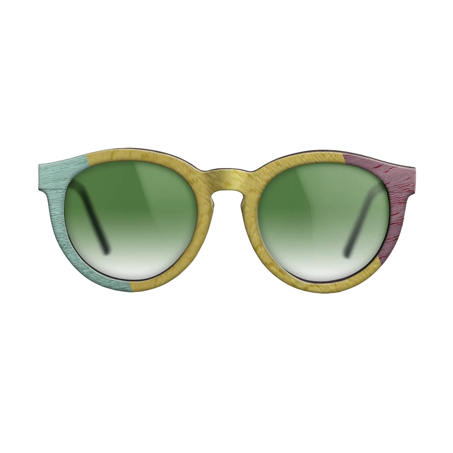 Poplar Dyed: Grey,Poplar Dyed: Yellow,Poplar Dyed: Red,Poplar Dyed: Purple: Angle Cut - The Rebel - Round - SIRIS wood optic