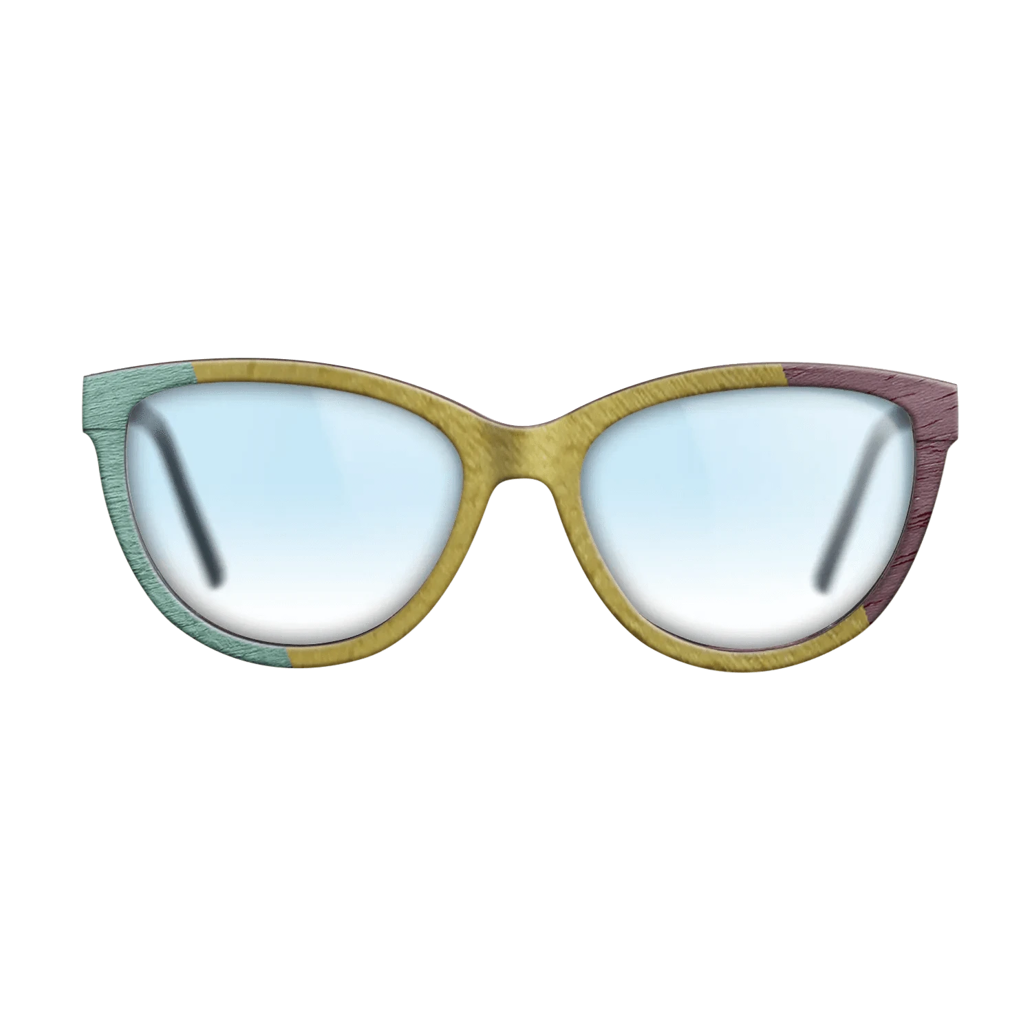 Poplar Dyed: Grey,Poplar Dyed: Yellow,Poplar Dyed: Red,Poplar Dyed: Purple: Angle Cut - The Maiden - Cat - SIRIS wood optic