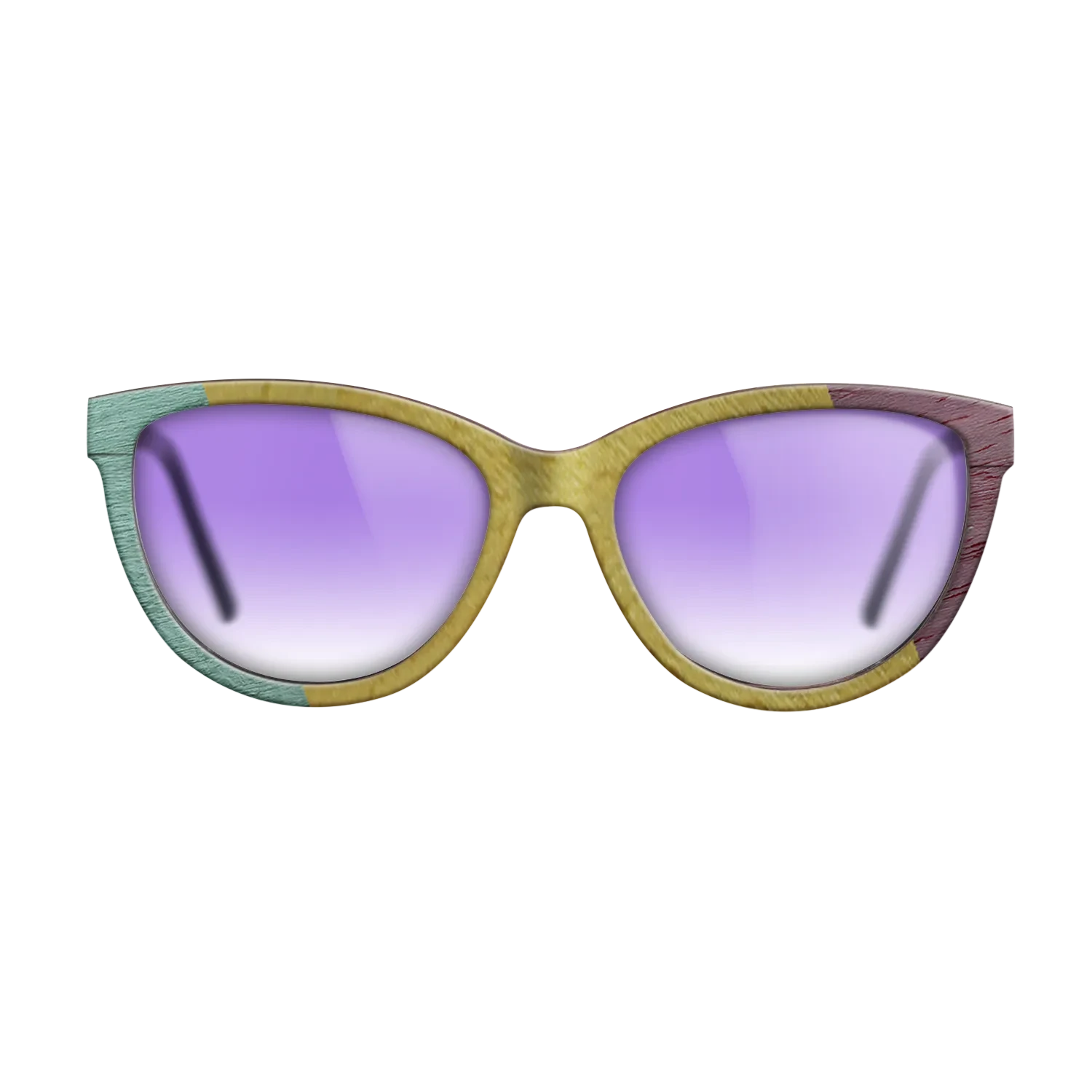 Poplar Dyed: Grey,Poplar Dyed: Yellow,Poplar Dyed: Red,Poplar Dyed: Purple: Angle Cut - The Maiden - Cat - SIRIS wood optic