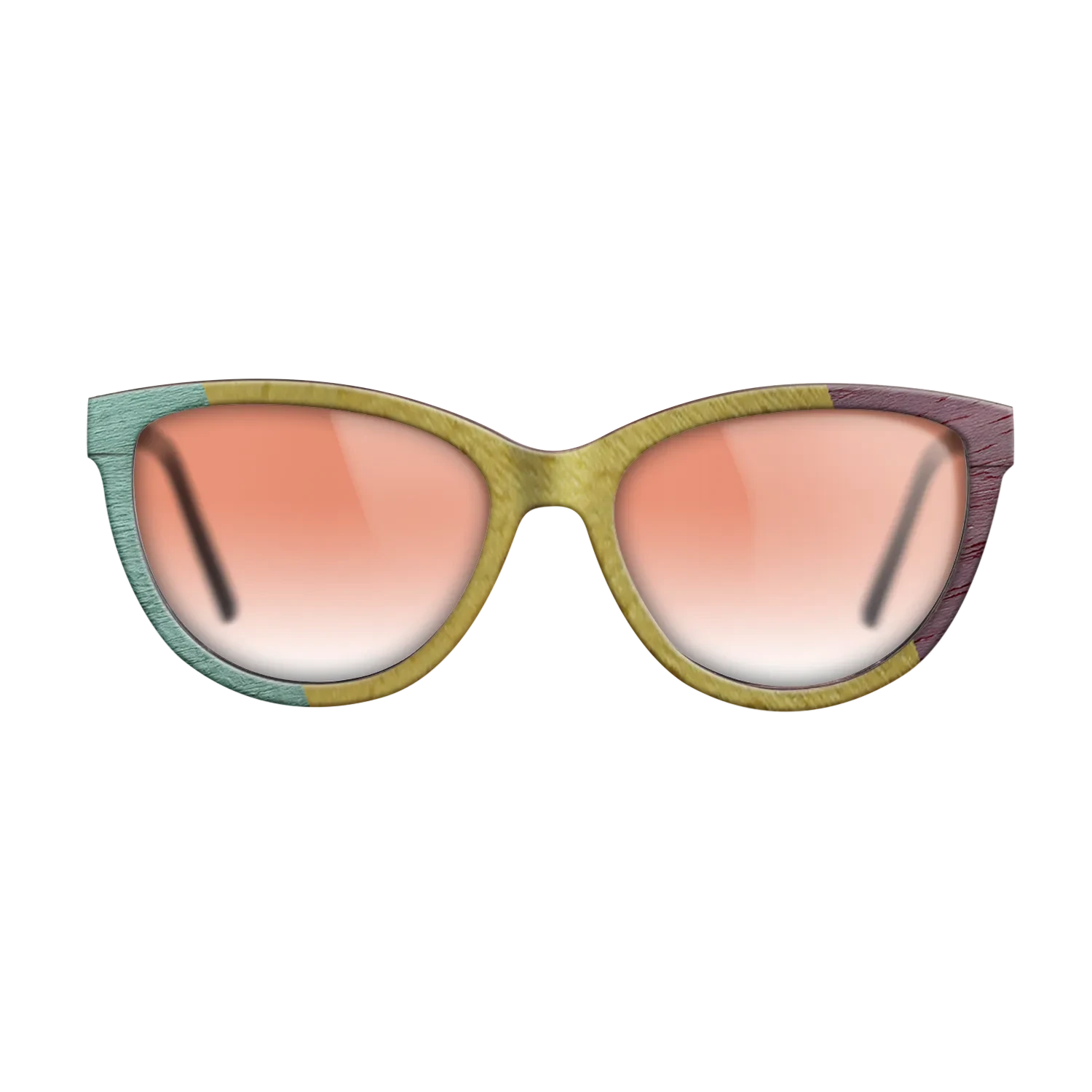 Poplar Dyed: Grey,Poplar Dyed: Yellow,Poplar Dyed: Red,Poplar Dyed: Purple: Angle Cut - The Maiden - Cat - SIRIS wood optic