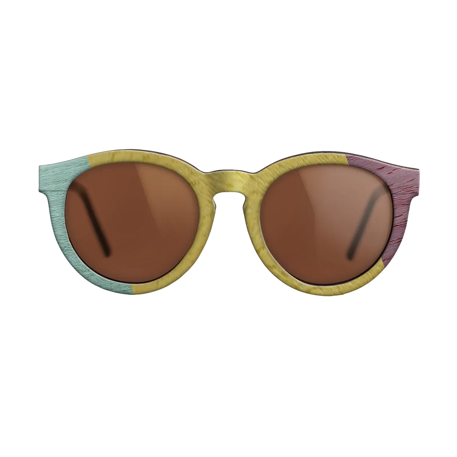 Poplar Dyed: Grey,Poplar Dyed: Yellow,Poplar Dyed: Red,Poplar Dyed: Purple: Angle Cut - The Rebel - Round - SIRIS wood optic