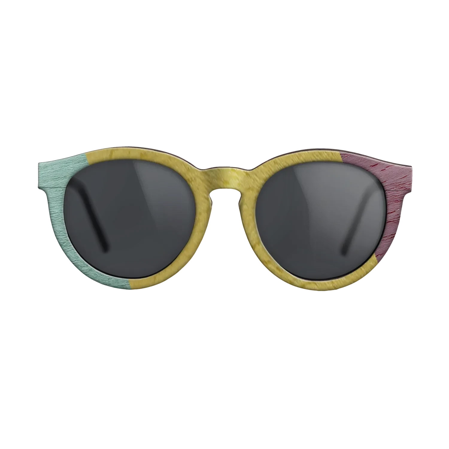 Poplar Dyed: Grey,Poplar Dyed: Yellow,Poplar Dyed: Red,Poplar Dyed: Purple: Angle Cut - The Rebel - Round - SIRIS wood optic