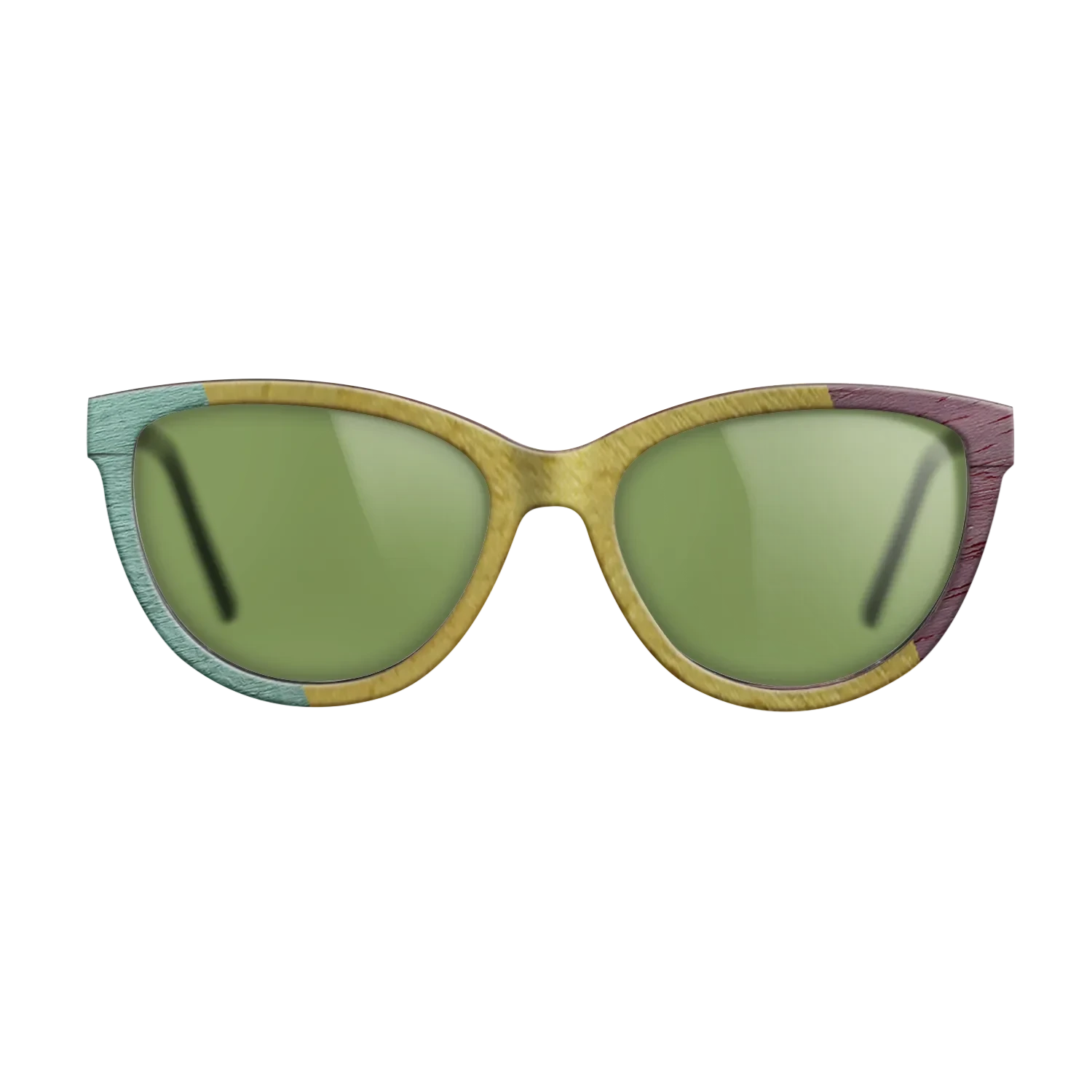 Poplar Dyed: Grey,Poplar Dyed: Yellow,Poplar Dyed: Red,Poplar Dyed: Purple: Angle Cut - The Maiden - Cat - SIRIS wood optic