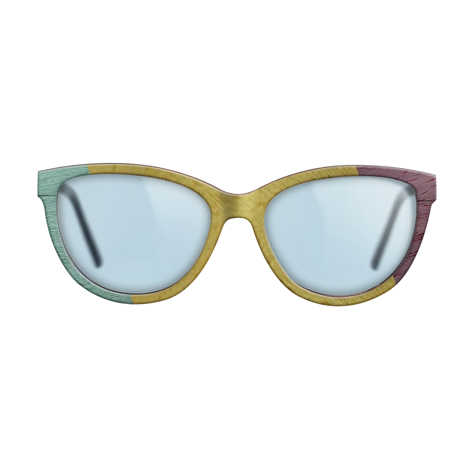 Poplar Dyed: Grey,Poplar Dyed: Yellow,Poplar Dyed: Red,Poplar Dyed: Purple: Angle Cut - The Maiden - Cat - SIRIS wood optic