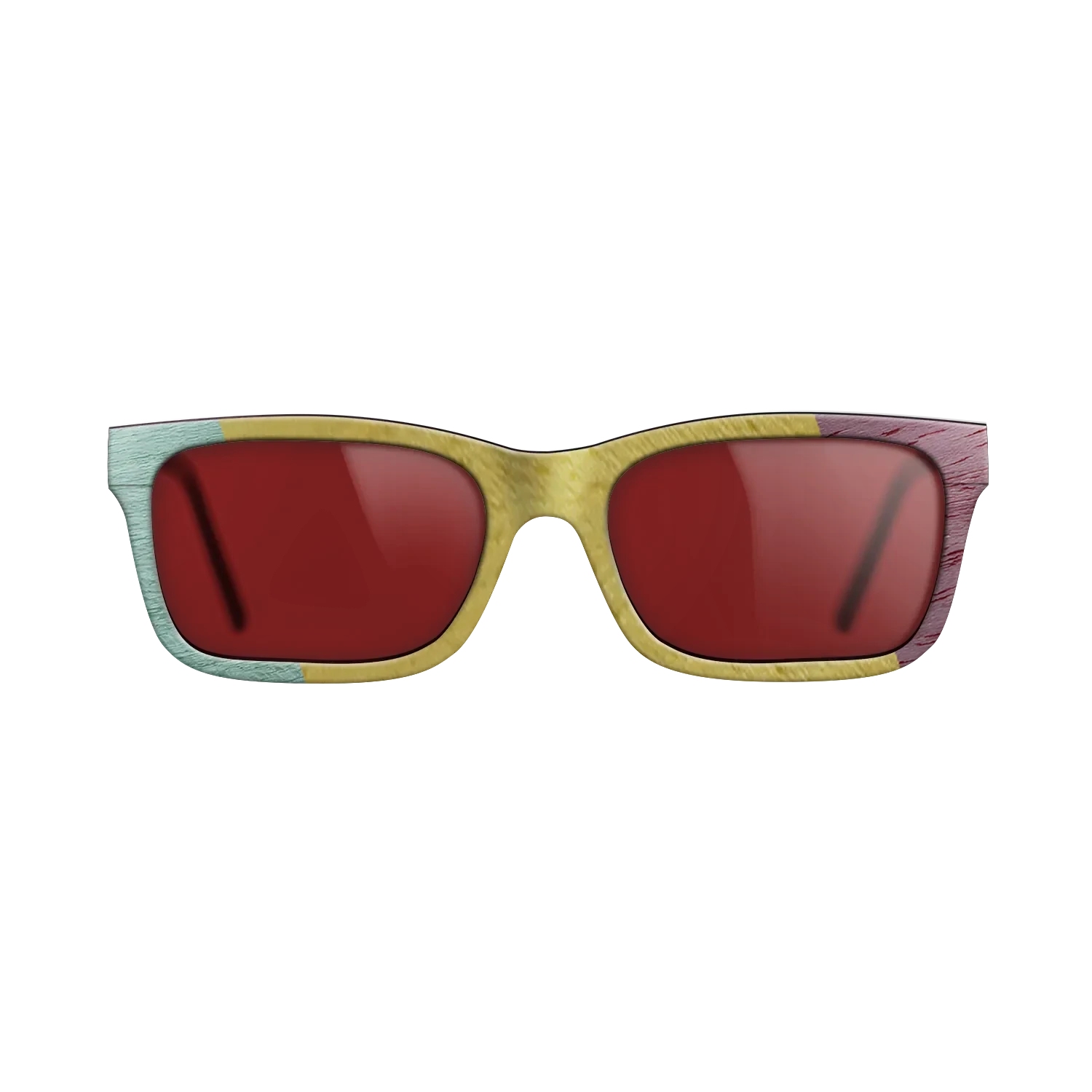 Poplar Dyed: Grey,Poplar Dyed: Yellow,Poplar Dyed: Red,Poplar Dyed: Purple: Angle Cut - The Sage - Rectangle - SIRIS wood optic