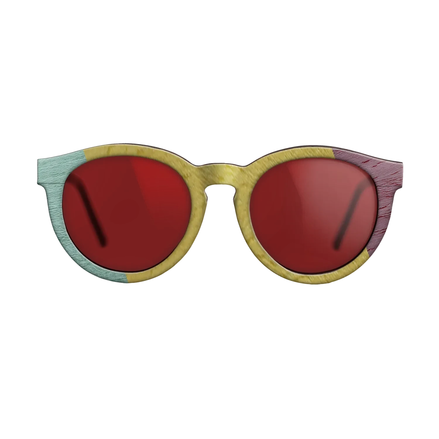 Poplar Dyed: Grey,Poplar Dyed: Yellow,Poplar Dyed: Red,Poplar Dyed: Purple: Angle Cut - The Rebel - Round - SIRIS wood optic