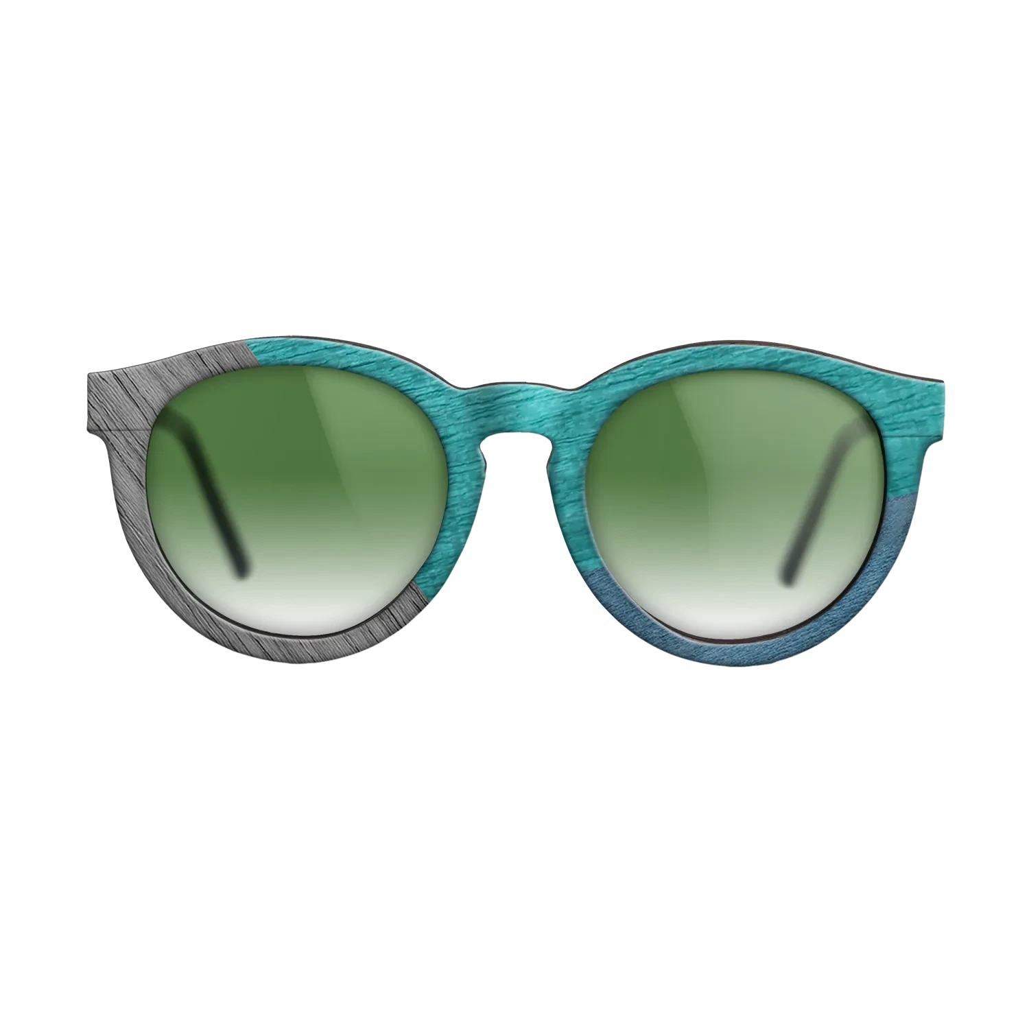 Poplar Dyed: Blue Denim,Poplar Dyed: Turquoise,Poplar Dyed: Grey,Poplar Dyed: Red: Angle Cut - The Rebel - Round - SIRIS wood optic