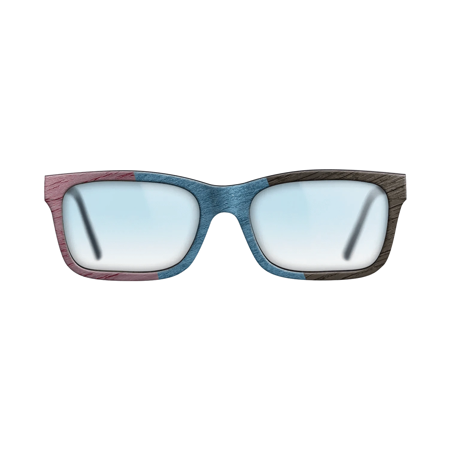 Poplar Dyed: Yellow,Poplar Dyed: Blue Denim,Poplar Dyed: Purple,Fumed Oak: Angle Cut - The Sage - Rectangle - SIRIS wood optic