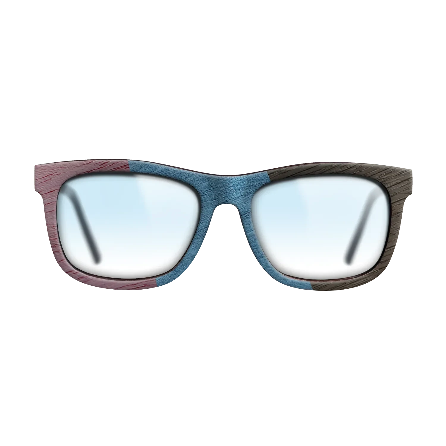 Poplar Dyed: Yellow,Poplar Dyed: Blue Denim,Poplar Dyed: Purple,Fumed Oak: Angle Cut - The Hero - Square - SIRIS wood optic