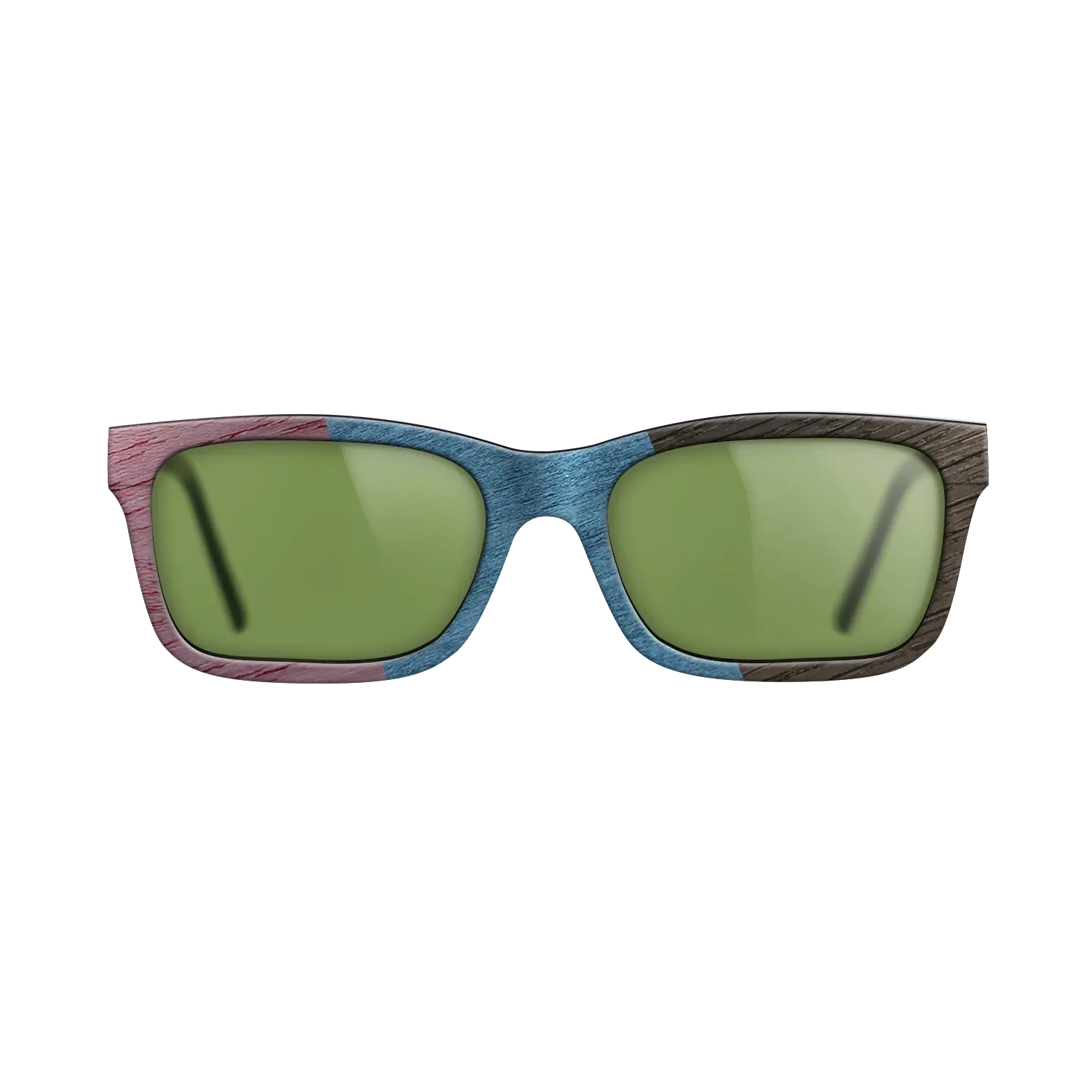 Poplar Dyed: Yellow,Poplar Dyed: Blue Denim,Poplar Dyed: Purple,Fumed Oak: Angle Cut - The Sage - Rectangle - SIRIS wood optic