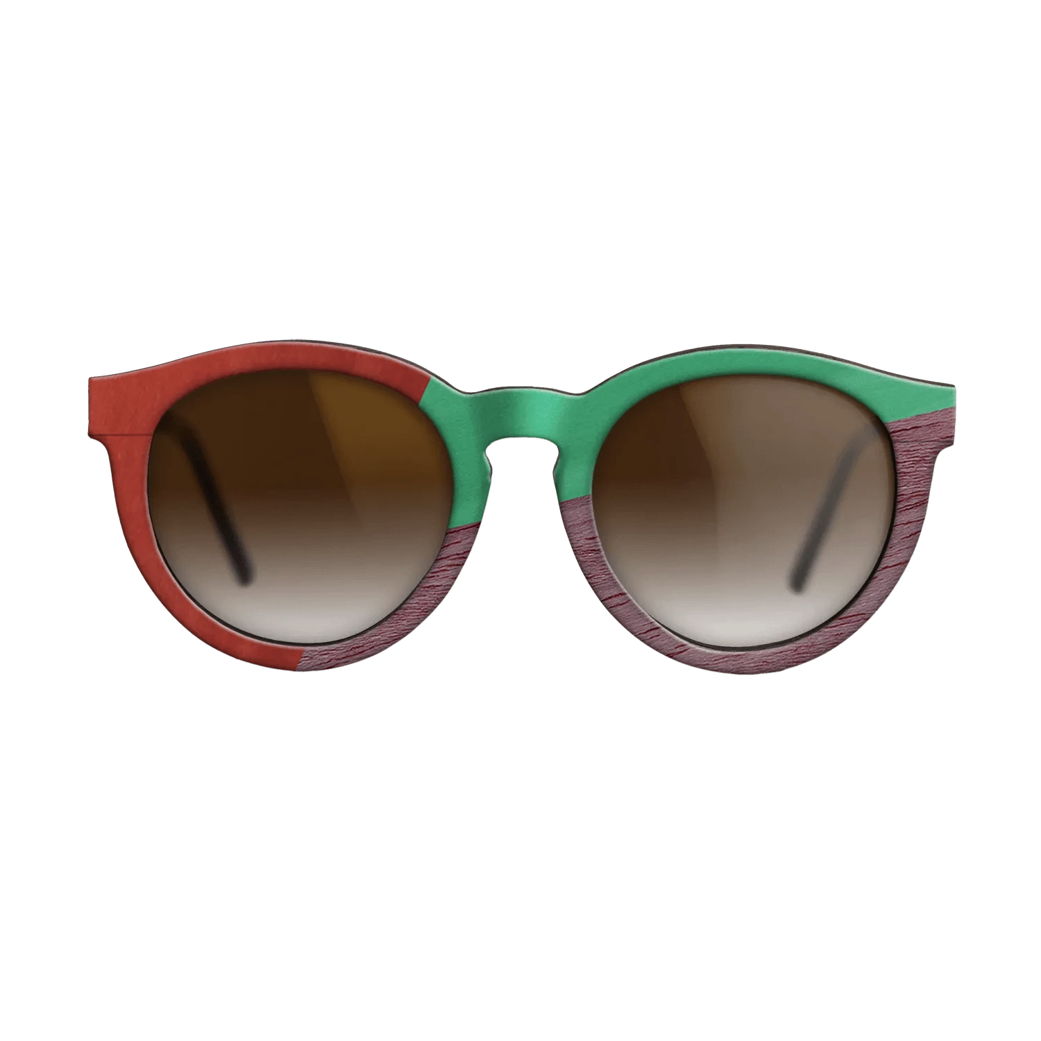 Poplar Dyed: Baby Blue,Poplar Dyed: Red,Poplar Dyed: Green,Poplar Dyed: Purple,Poplar Dyed: Yellow: Angle Cut - The Rebel - Round - SIRIS wood optic