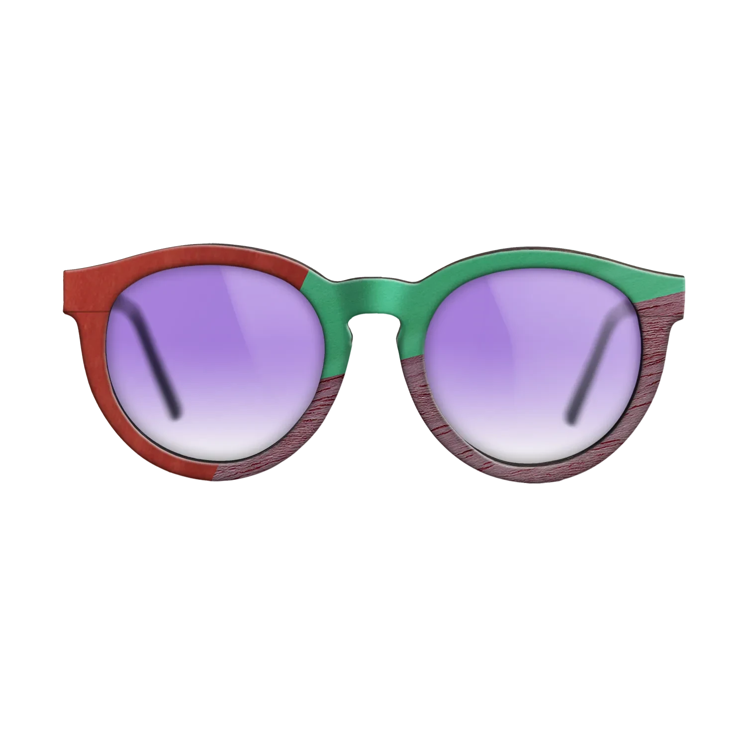 Poplar Dyed: Baby Blue,Poplar Dyed: Red,Poplar Dyed: Green,Poplar Dyed: Purple,Poplar Dyed: Yellow: Angle Cut - The Rebel - Round - SIRIS wood optic