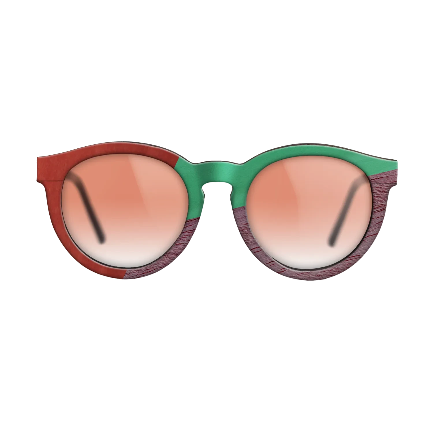 Poplar Dyed: Baby Blue,Poplar Dyed: Red,Poplar Dyed: Green,Poplar Dyed: Purple,Poplar Dyed: Yellow: Angle Cut - The Rebel - Round - SIRIS wood optic