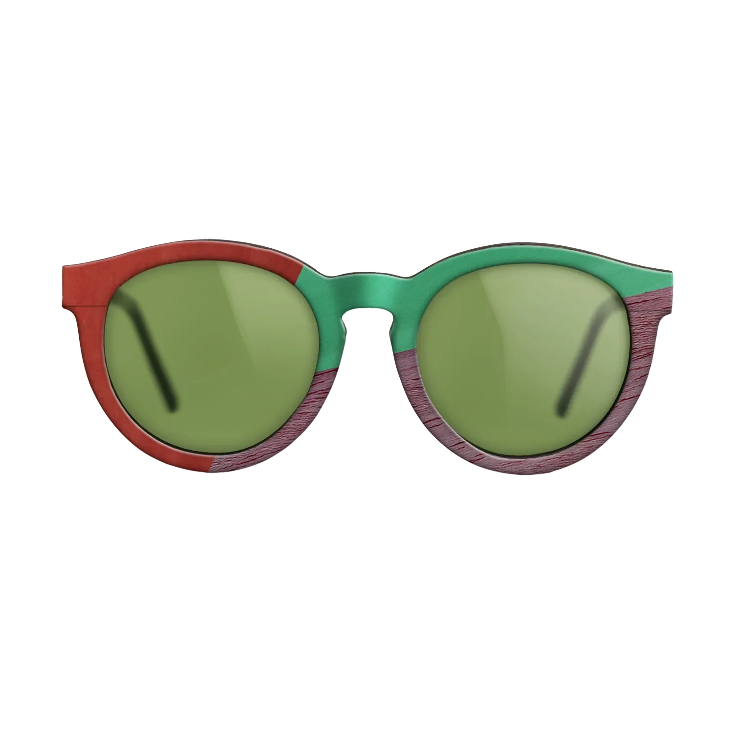 Poplar Dyed: Baby Blue,Poplar Dyed: Red,Poplar Dyed: Green,Poplar Dyed: Purple,Poplar Dyed: Yellow: Angle Cut - The Rebel - Round - SIRIS wood optic