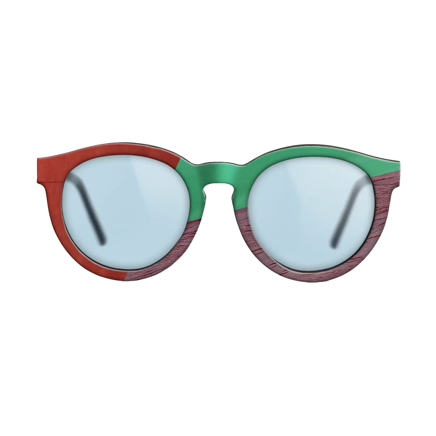 Poplar Dyed: Baby Blue,Poplar Dyed: Red,Poplar Dyed: Green,Poplar Dyed: Purple,Poplar Dyed: Yellow: Angle Cut - The Rebel - Round - SIRIS wood optic