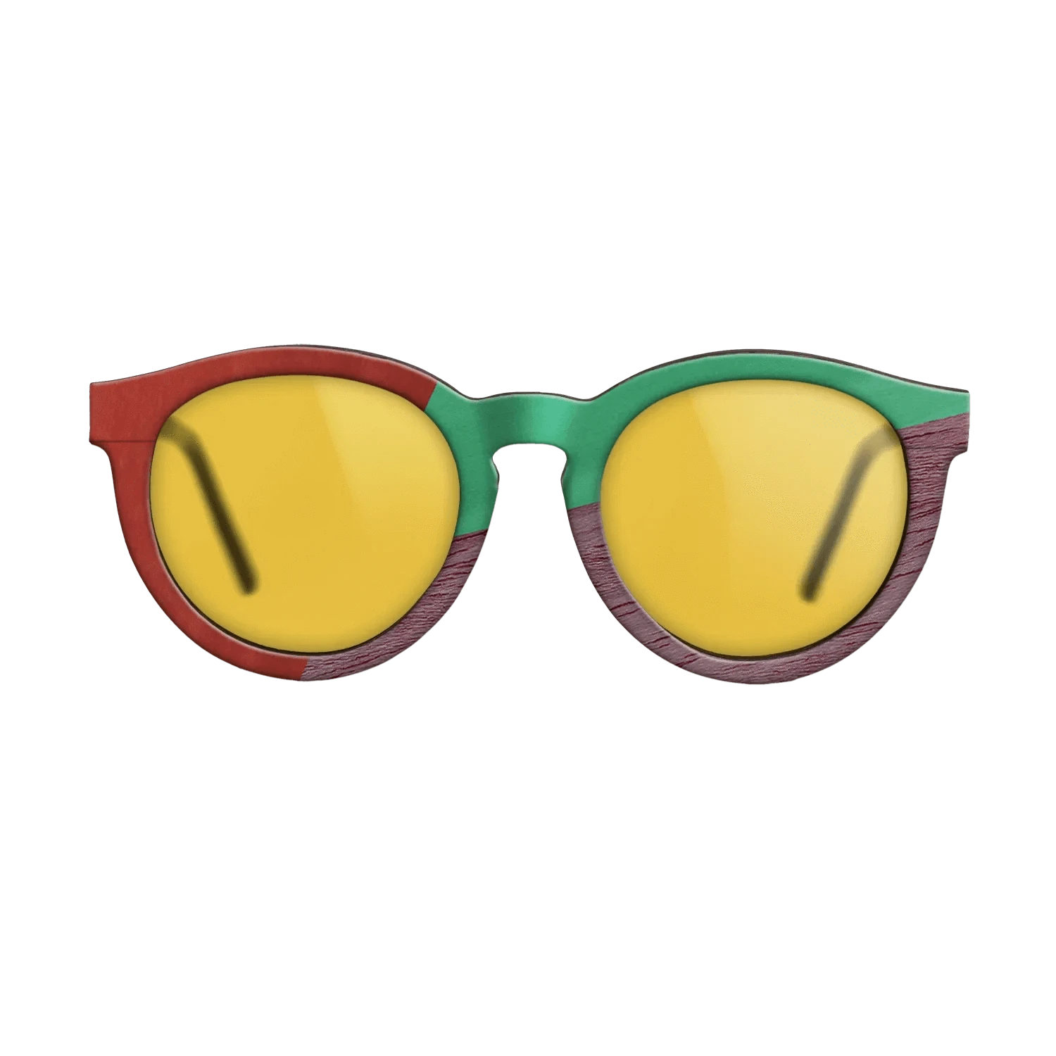 Poplar Dyed: Baby Blue,Poplar Dyed: Red,Poplar Dyed: Green,Poplar Dyed: Purple,Poplar Dyed: Yellow: Angle Cut - The Rebel - Round - SIRIS wood optic