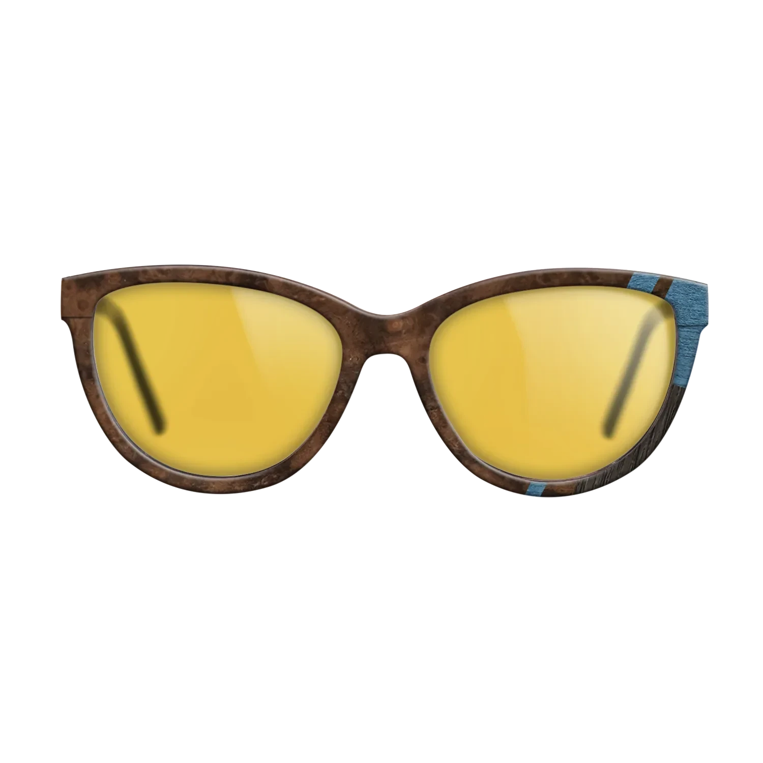 Walnut Burl,Fumed Oak,Poplar Dyed: Blue Denim,Walnut: Straight Grain,Ziricote Dark Quartered: Mosaic - The Maiden - Cat - SIRIS wood optic