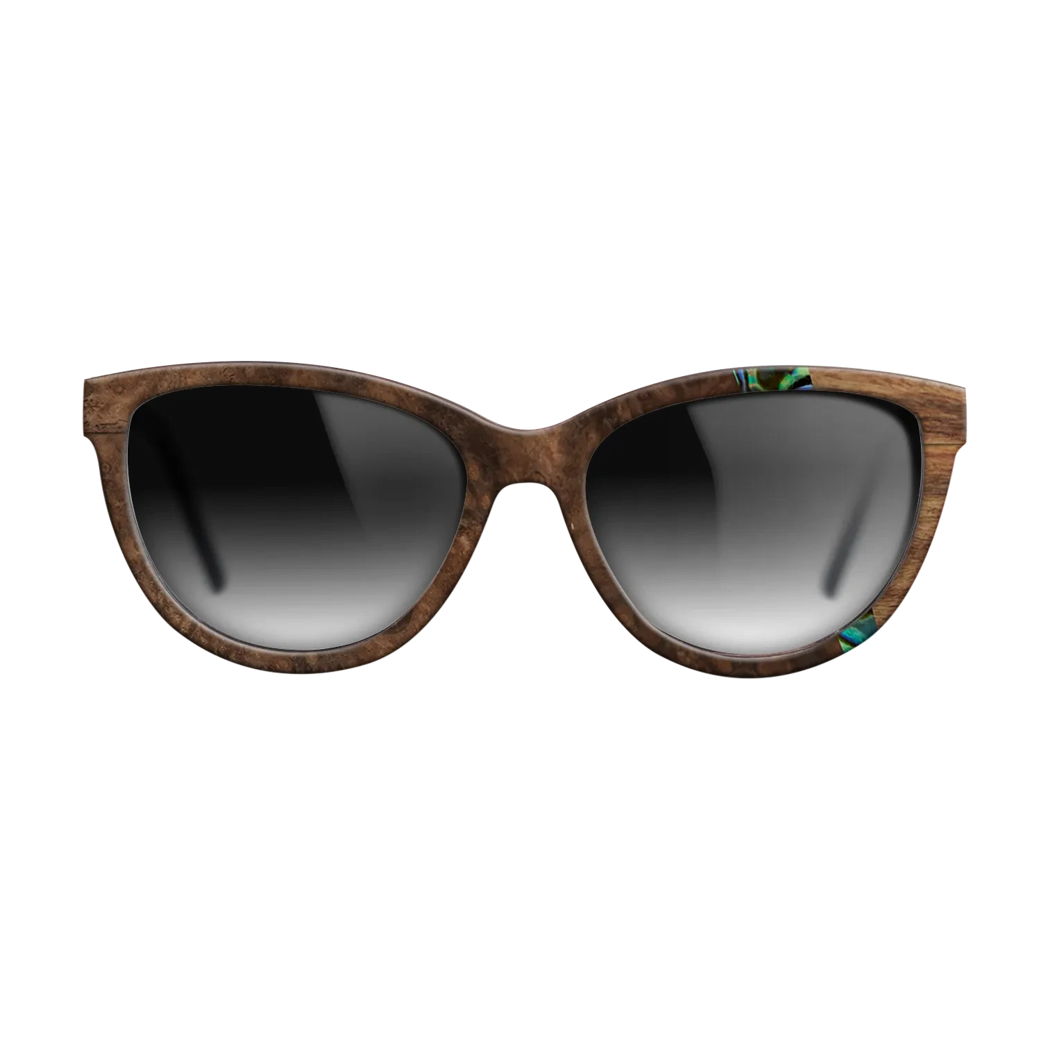 Walnut Burl,Abalone Shell,Santos Rosewood Dark: Wedge - The Maiden - Cat - SIRIS wood optic