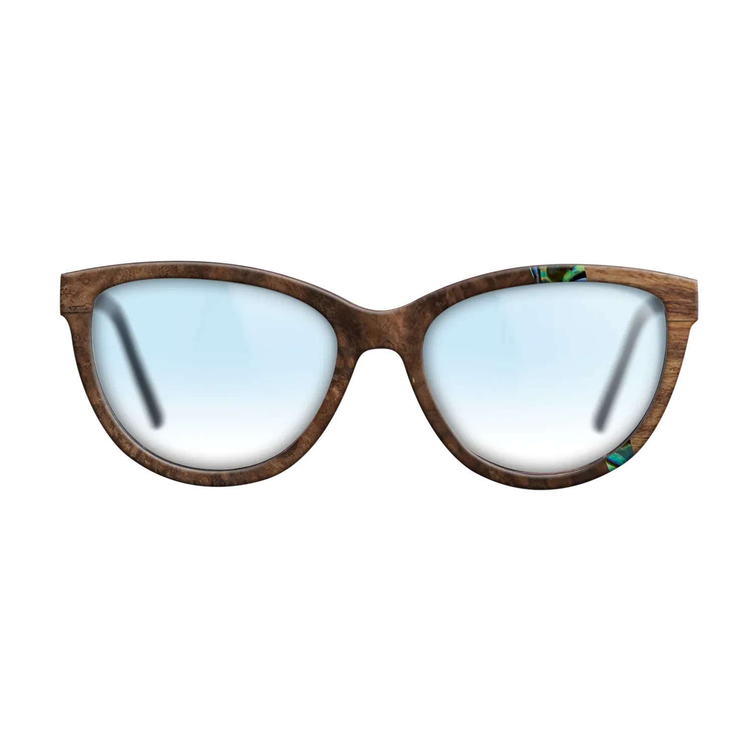 Walnut Burl,Abalone Shell,Santos Rosewood Dark: Wedge - The Maiden - Cat - SIRIS wood optic