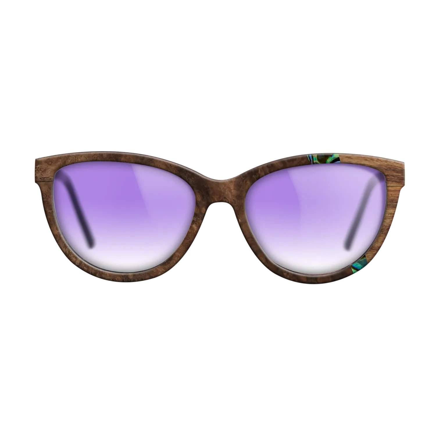 Walnut Burl,Abalone Shell,Santos Rosewood Dark: Wedge - The Maiden - Cat - SIRIS wood optic