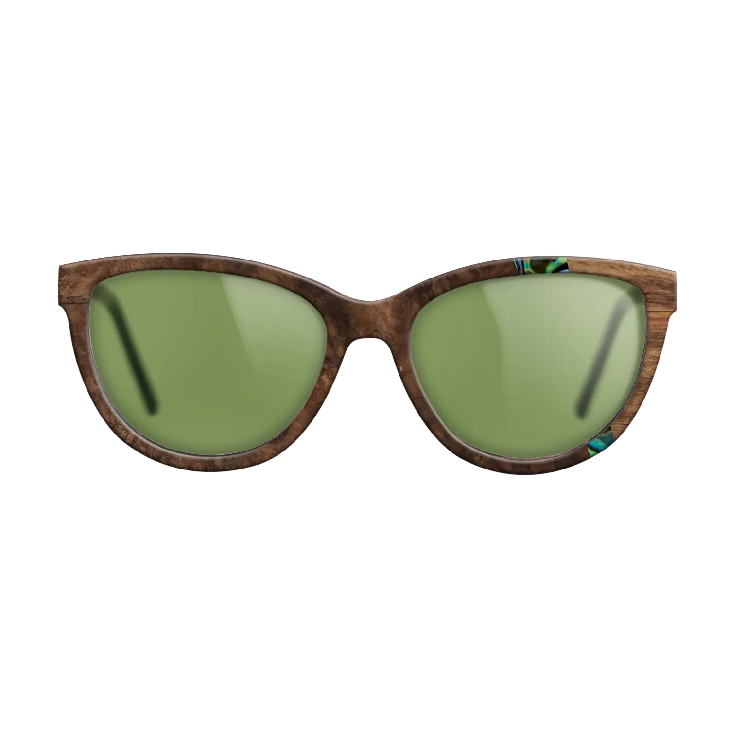 Walnut Burl,Abalone Shell,Santos Rosewood Dark: Wedge - The Maiden - Cat - SIRIS wood optic