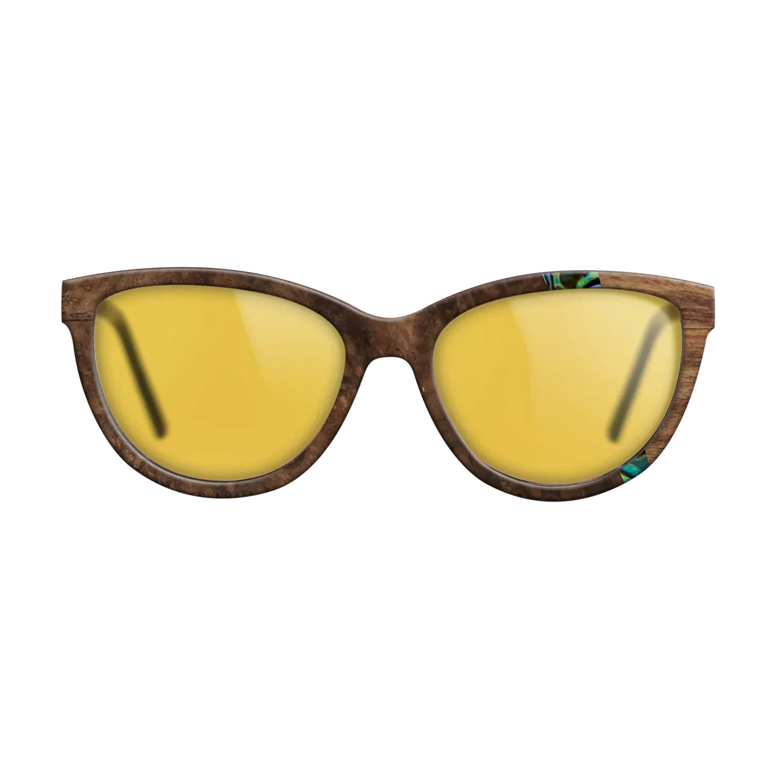 Walnut Burl,Abalone Shell,Santos Rosewood Dark: Wedge - The Maiden - Cat - SIRIS wood optic