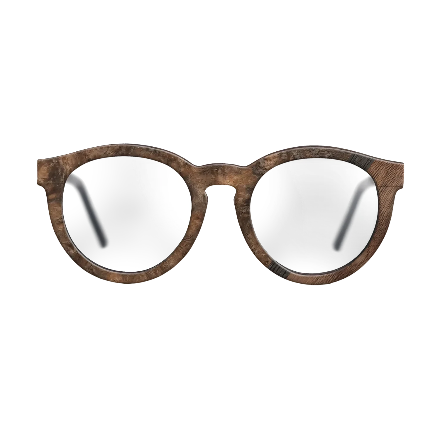 Walnut Burl,Fumed Oak,Walnut Claro Dark: Angle Cut - The Rebel - Round - SIRIS wood optic