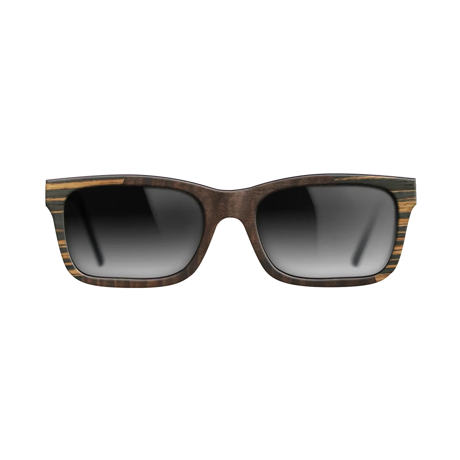 Walnut Burl,Italian Ebony,Fumed Oak,Fumed Eucalyptus: Angle Cut - The Sage - Rectangle - SIRIS wood optic