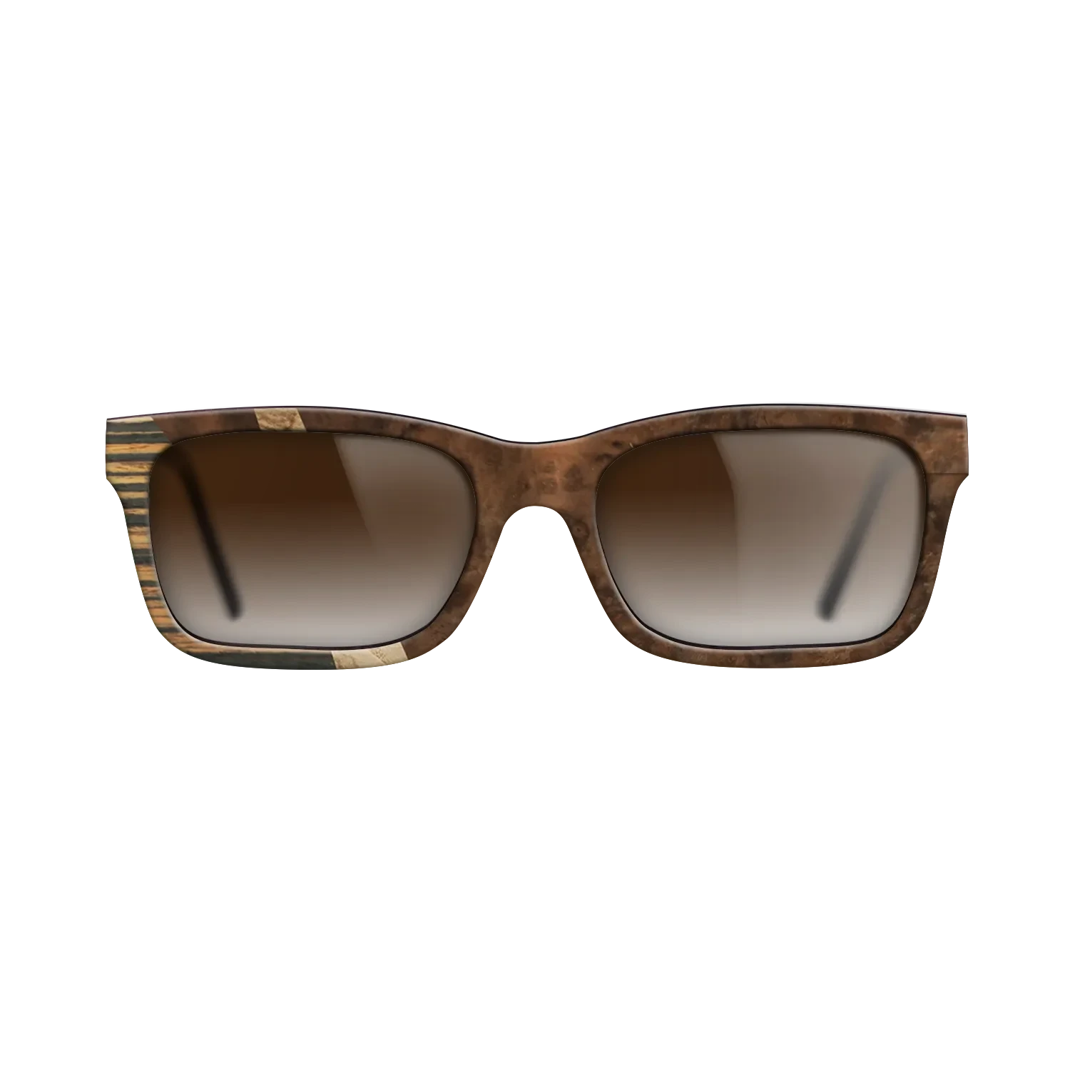 Walnut Burl,Italian Ebony,Olive Burl: Wedge - The Sage - Rectangle - SIRIS wood optic