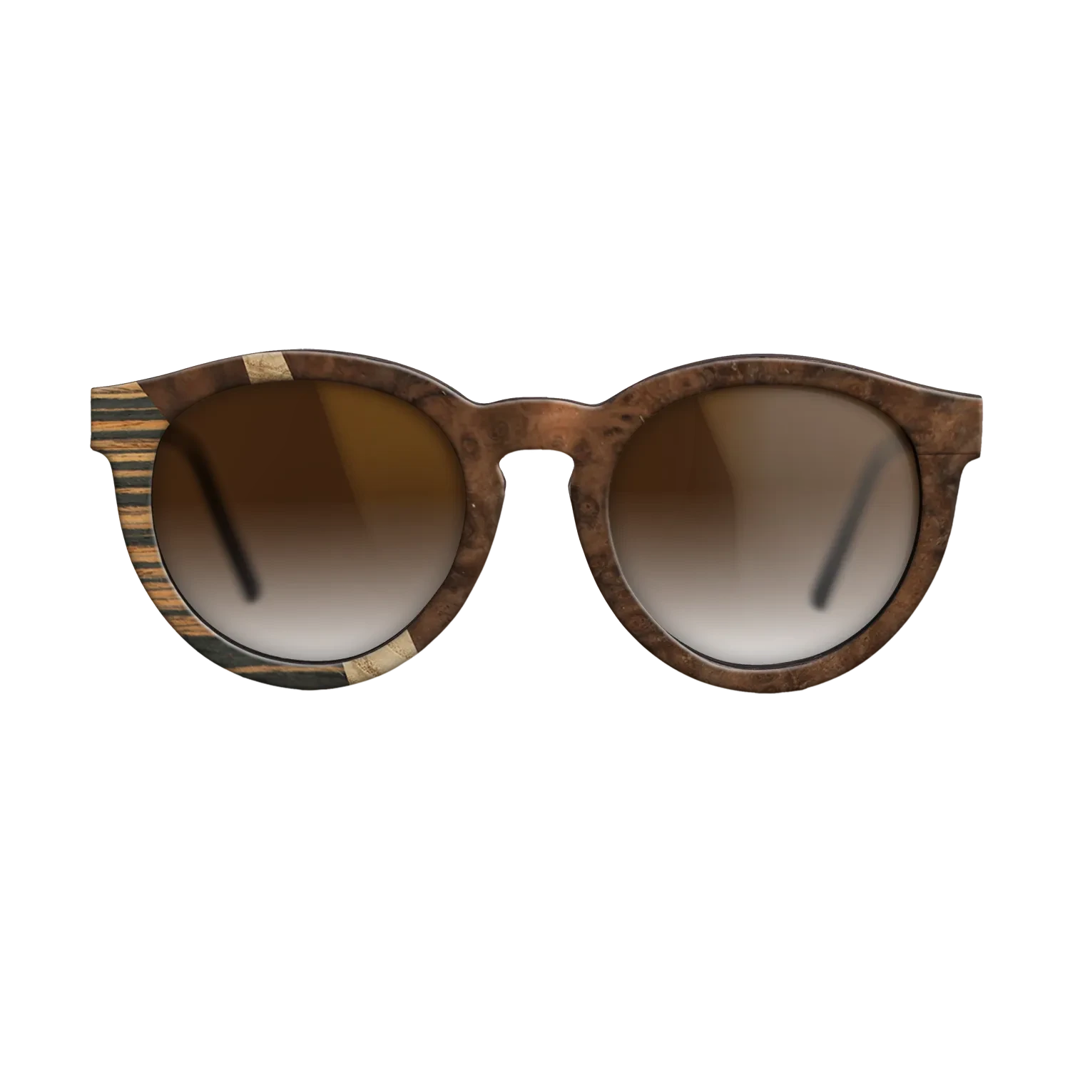 Walnut Burl,Italian Ebony,Olive Burl: Wedge - The Rebel - Round - SIRIS wood optic