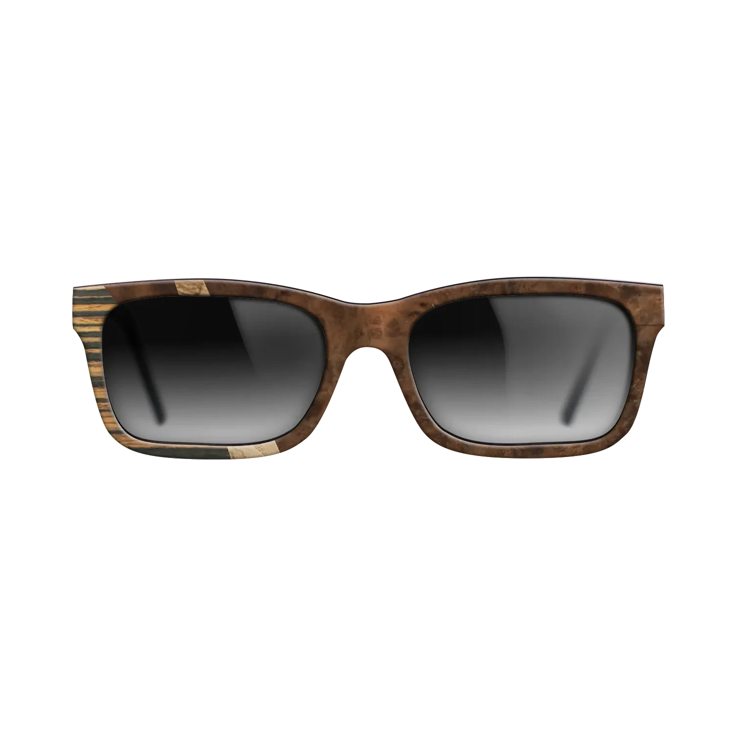 Walnut Burl,Italian Ebony,Olive Burl: Wedge - The Sage - Rectangle - SIRIS wood optic