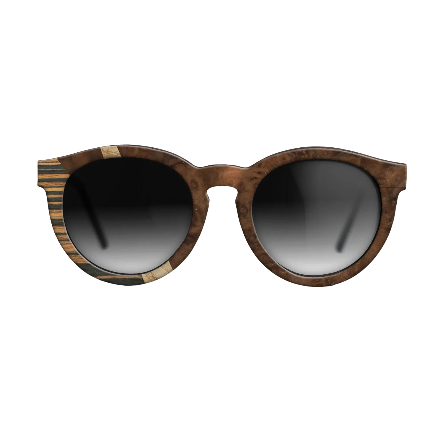 Walnut Burl,Italian Ebony,Olive Burl: Wedge - The Rebel - Round - SIRIS wood optic