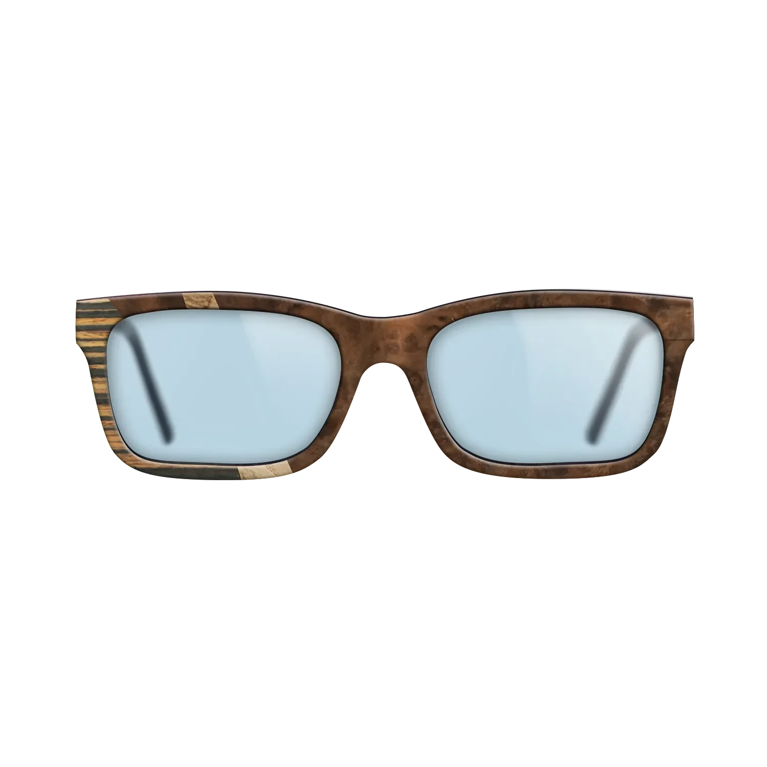 Walnut Burl,Italian Ebony,Olive Burl: Wedge - The Sage - Rectangle - SIRIS wood optic