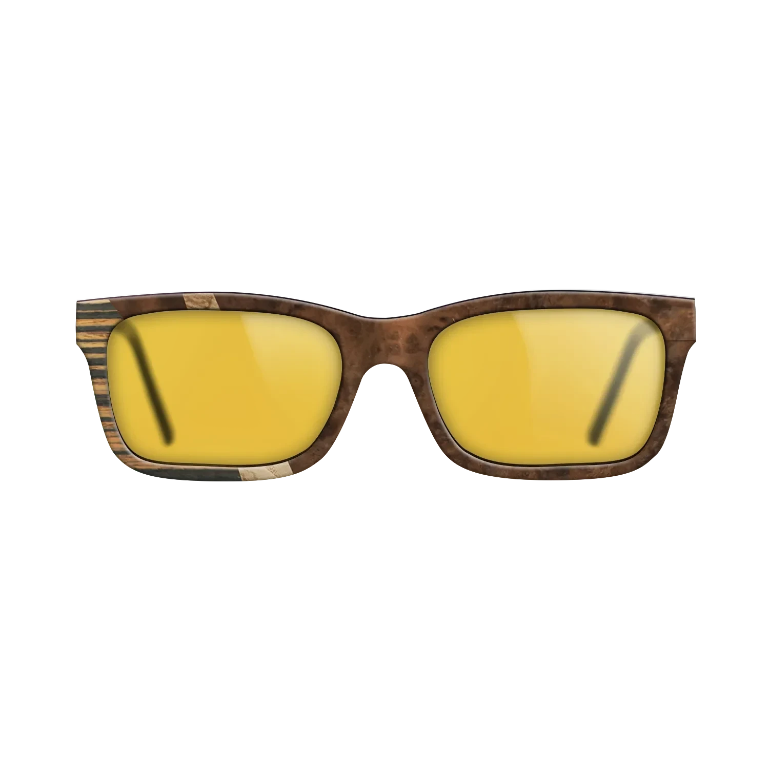 Walnut Burl,Italian Ebony,Olive Burl: Wedge - The Sage - Rectangle - SIRIS wood optic