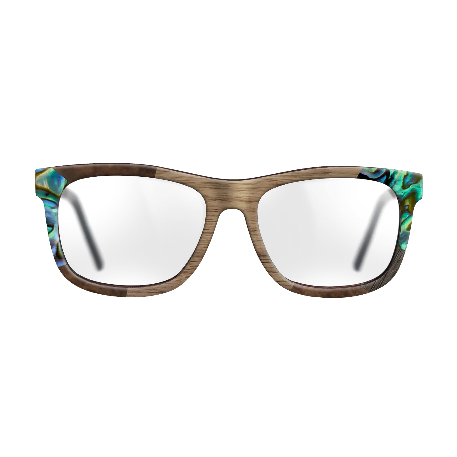 Ziricote Dark Quartered,Abalone Shell,Walnut: Straight Grain,Fumed Oak: Mosaic - The Hero - Square - SIRIS wood optic