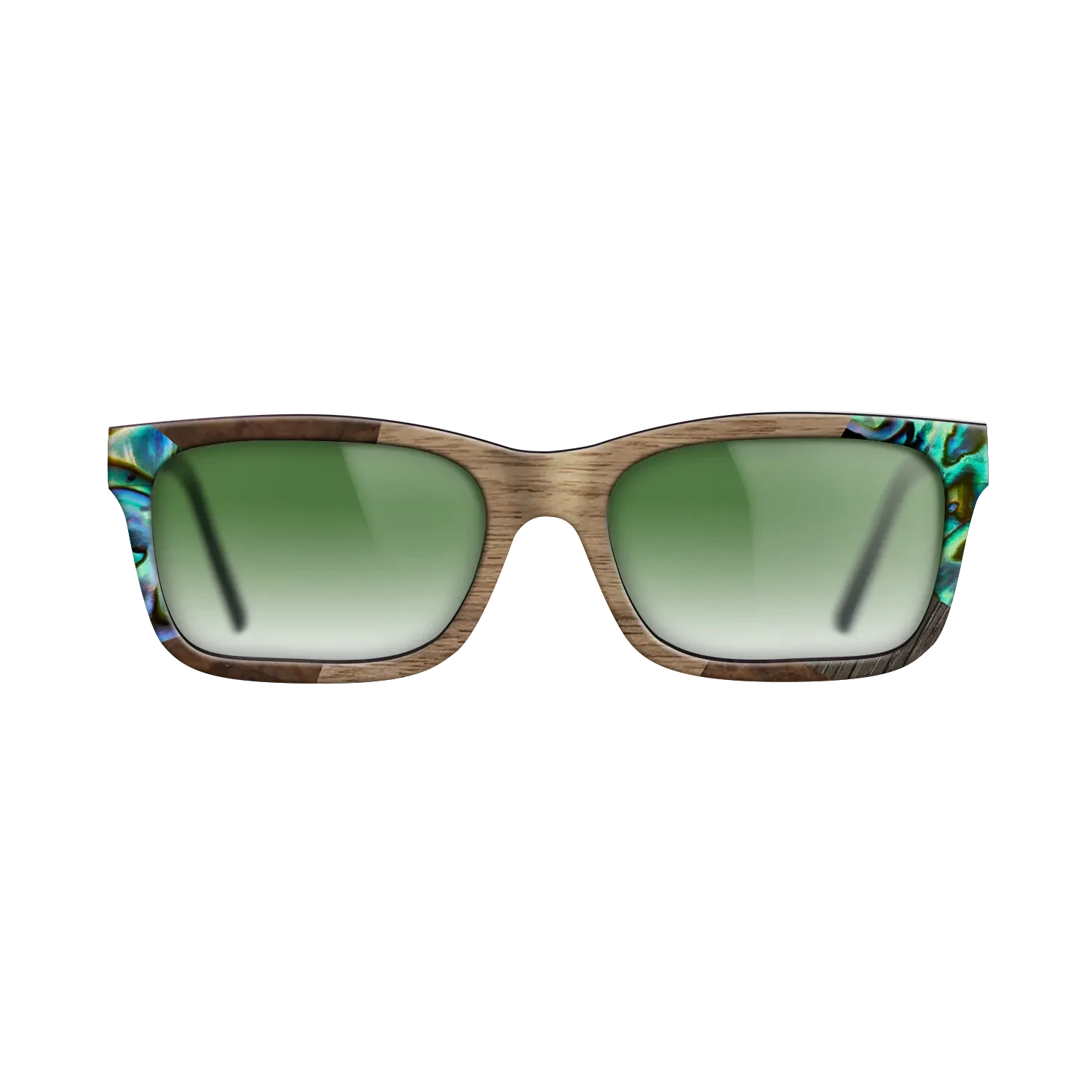 Ziricote Dark Quartered,Abalone Shell,Walnut: Straight Grain,Fumed Oak: Mosaic - The Sage - Rectangle - SIRIS wood optic