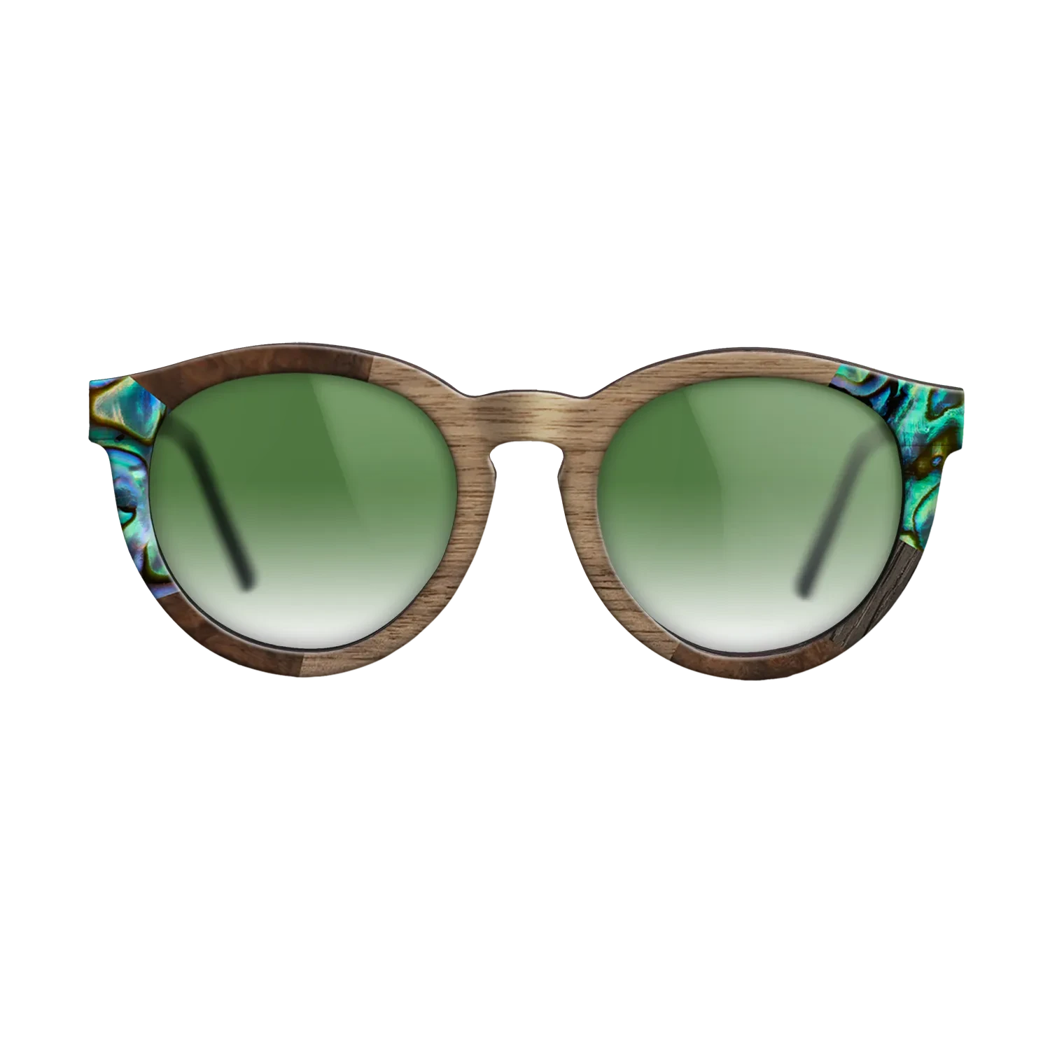 Ziricote Dark Quartered,Abalone Shell,Walnut: Straight Grain,Fumed Oak: Mosaic - The Rebel - Round - SIRIS wood optic