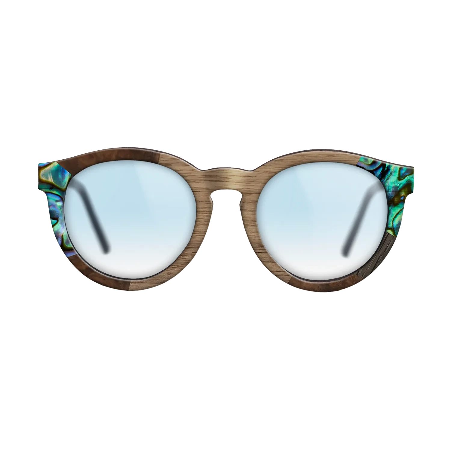 Ziricote Dark Quartered,Abalone Shell,Walnut: Straight Grain,Fumed Oak: Mosaic - The Rebel - Round - SIRIS wood optic