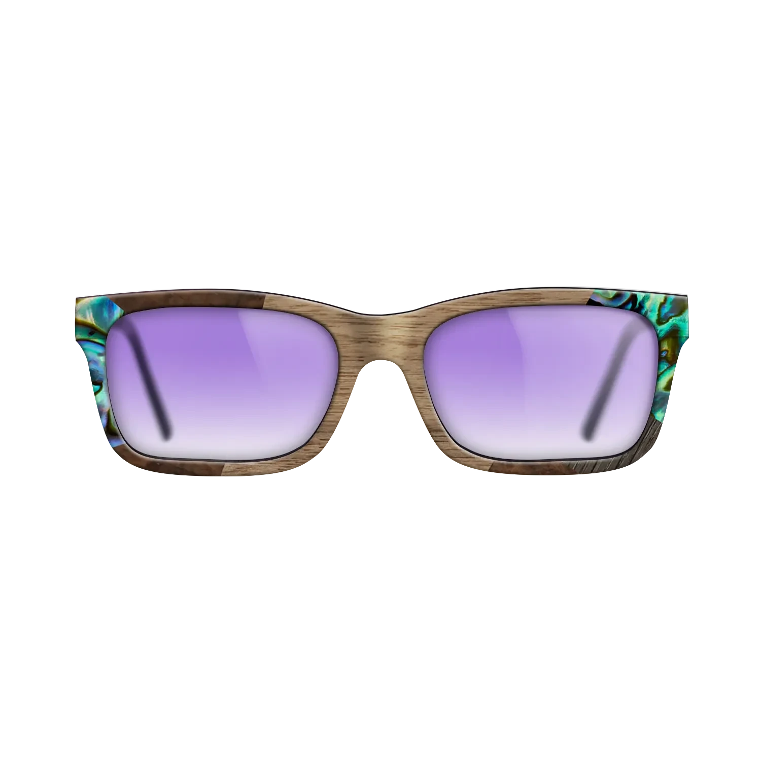 Ziricote Dark Quartered,Abalone Shell,Walnut: Straight Grain,Fumed Oak: Mosaic - The Sage - Rectangle - SIRIS wood optic