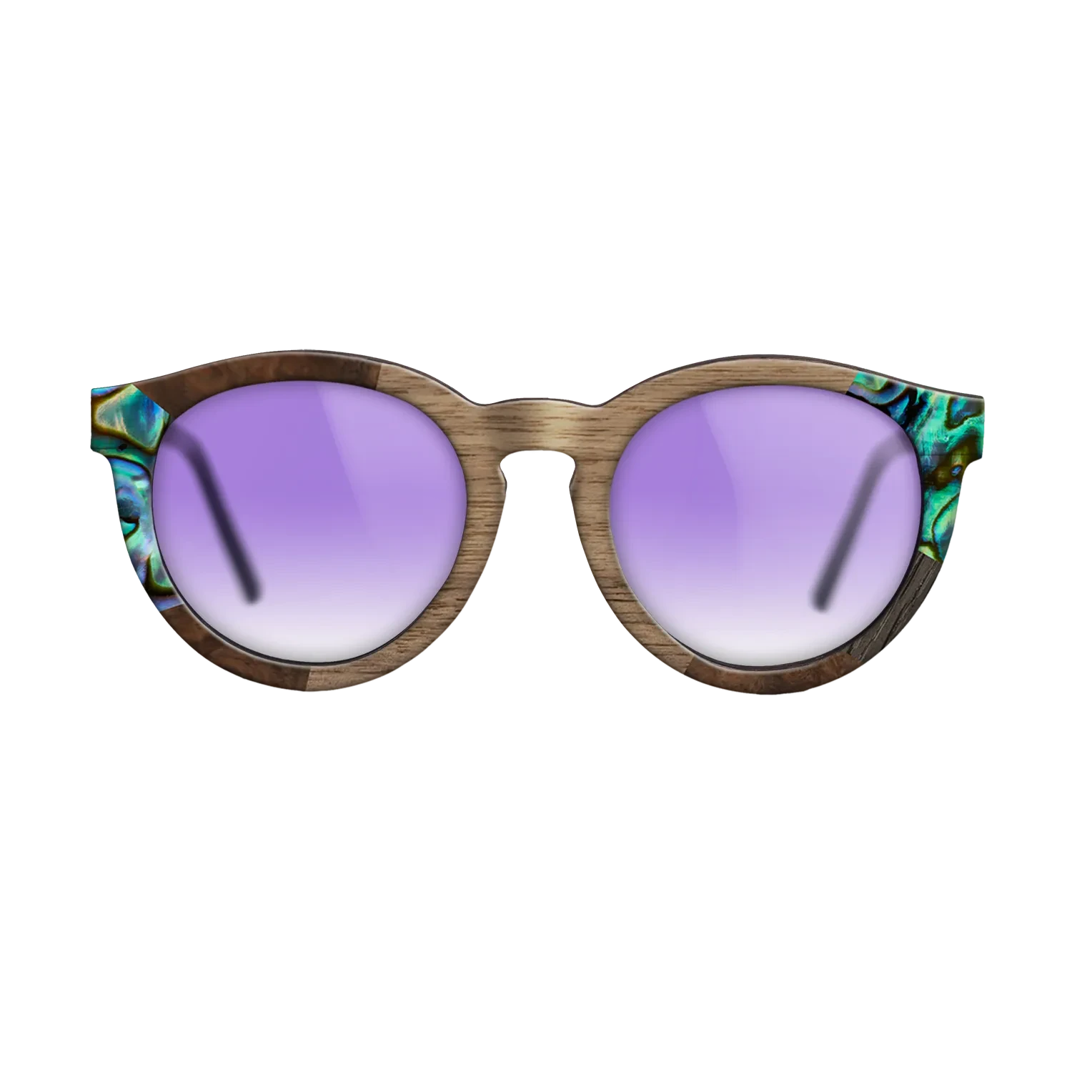 Ziricote Dark Quartered,Abalone Shell,Walnut: Straight Grain,Fumed Oak: Mosaic - The Rebel - Round - SIRIS wood optic