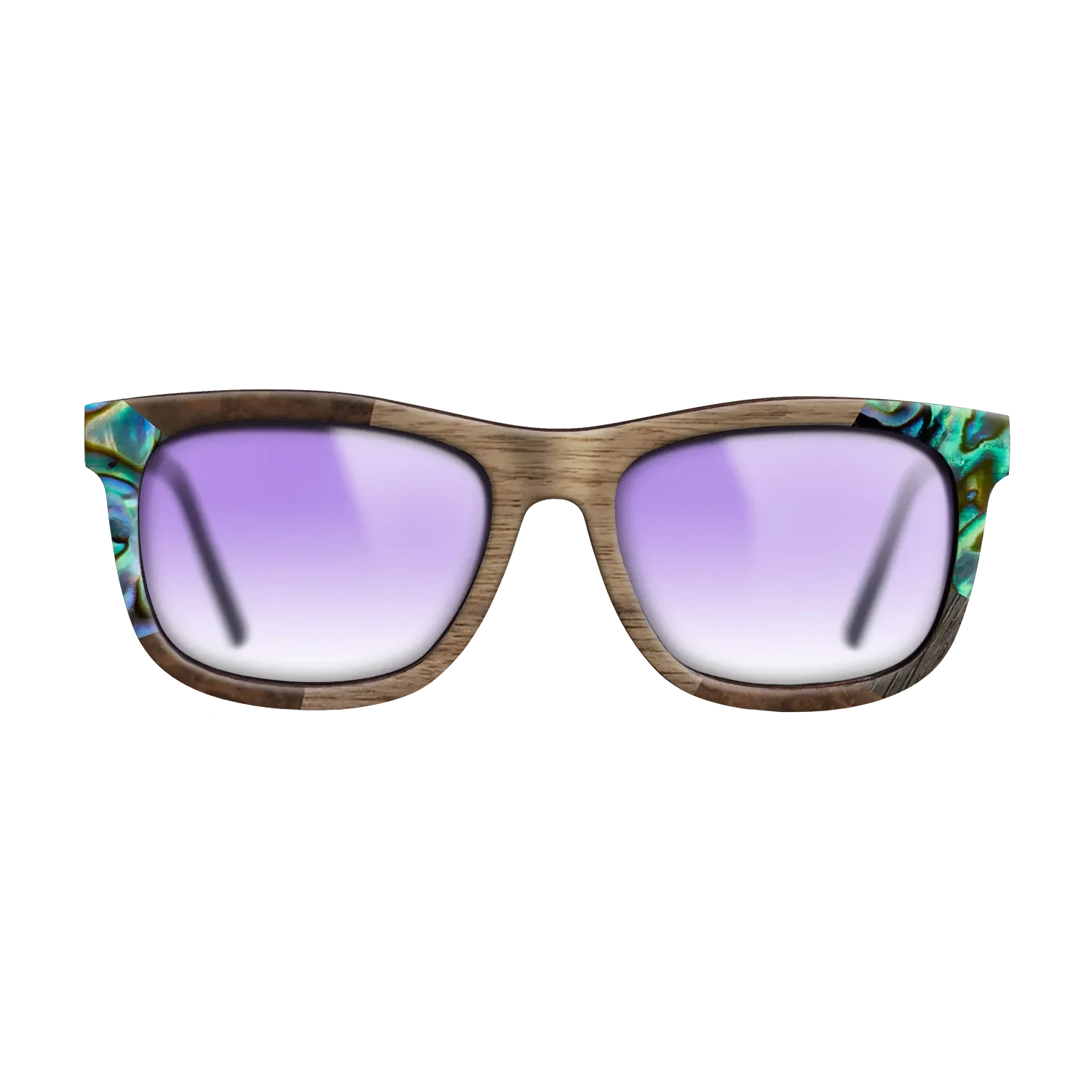 Ziricote Dark Quartered,Abalone Shell,Walnut: Straight Grain,Fumed Oak: Mosaic - The Hero - Square - SIRIS wood optic