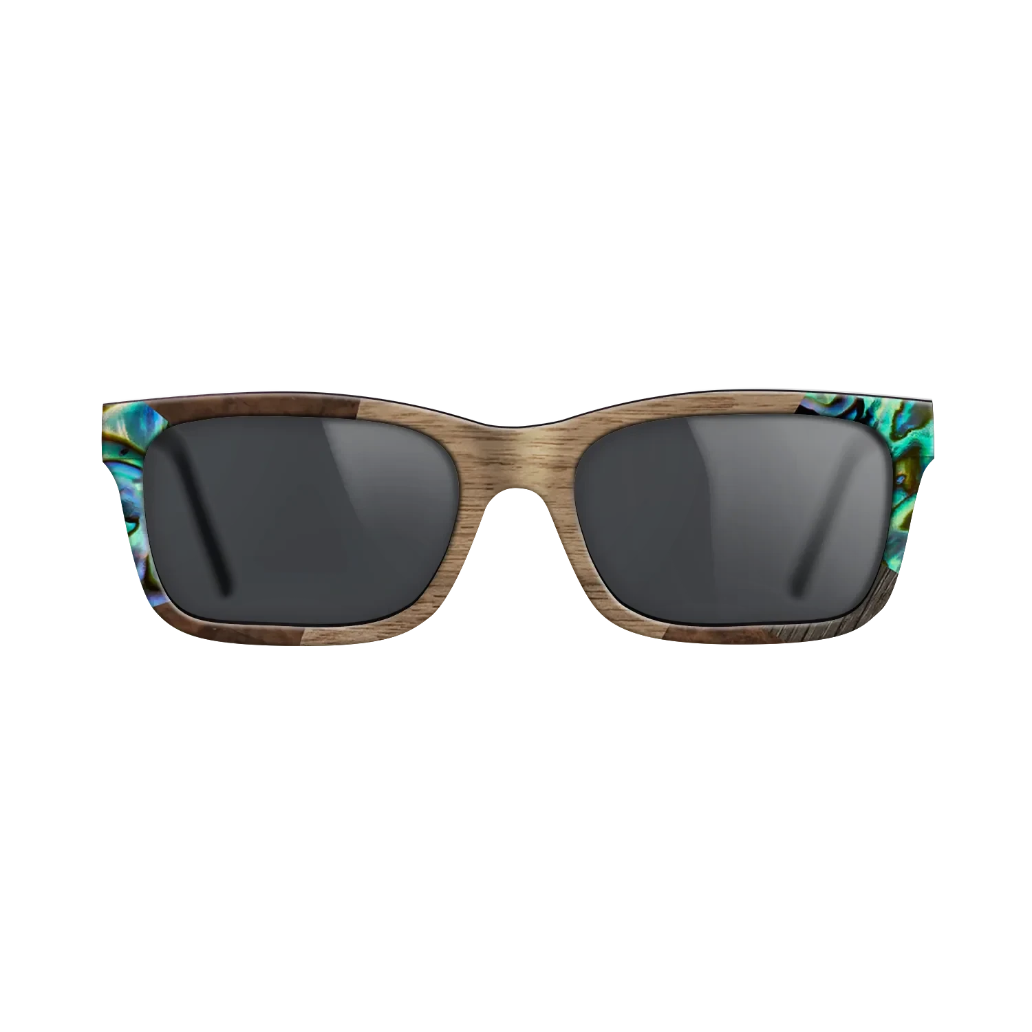 Ziricote Dark Quartered,Abalone Shell,Walnut: Straight Grain,Fumed Oak: Mosaic - The Sage - Rectangle - SIRIS wood optic