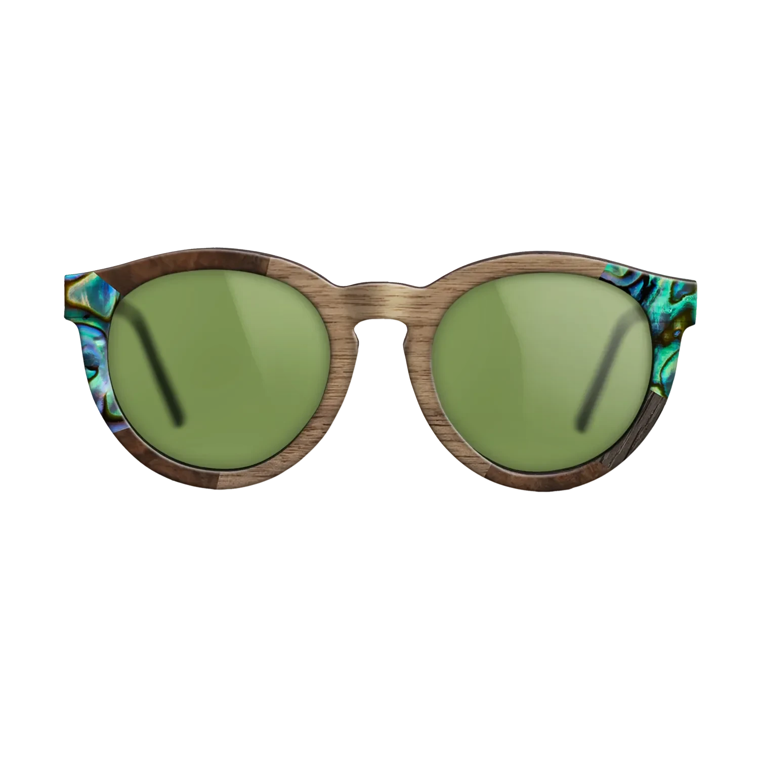 Ziricote Dark Quartered,Abalone Shell,Walnut: Straight Grain,Fumed Oak: Mosaic - The Rebel - Round - SIRIS wood optic