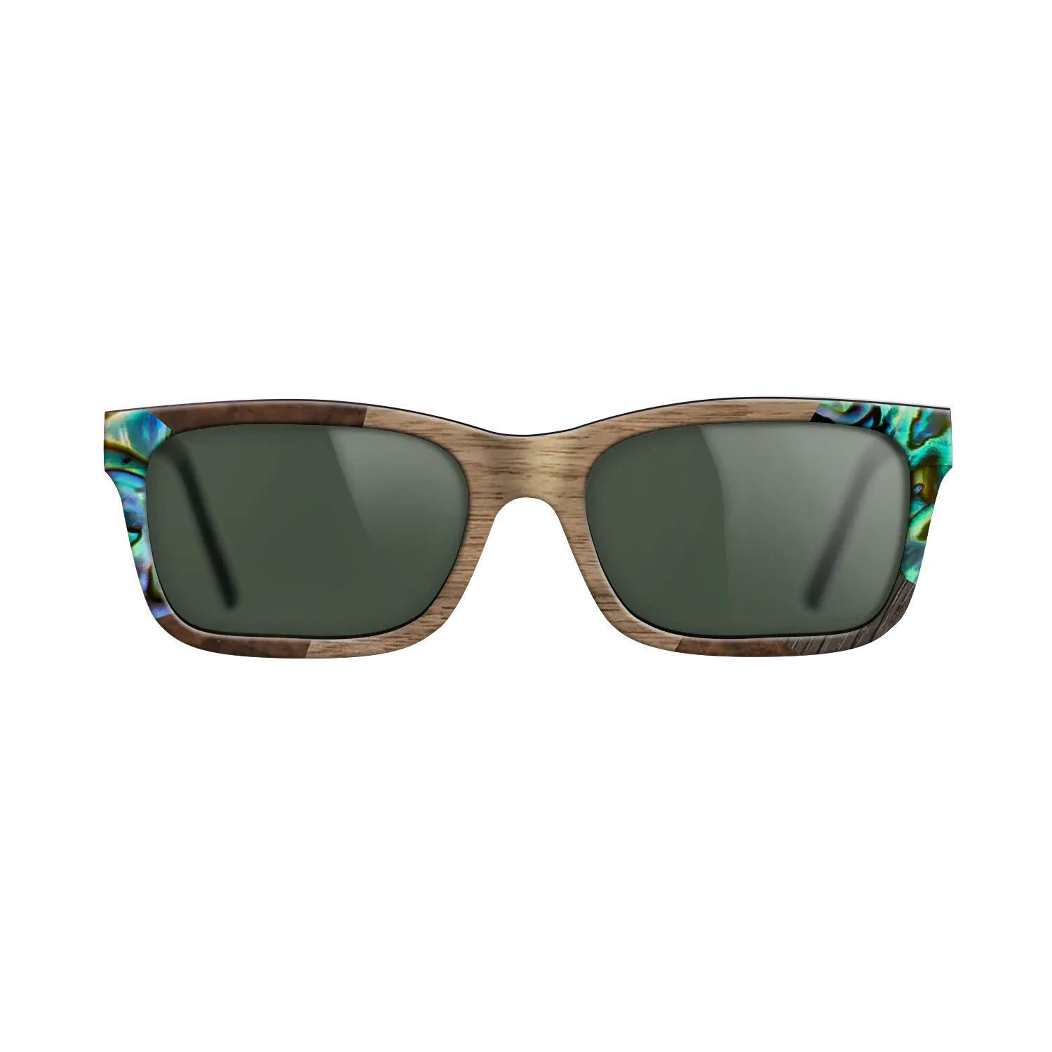 Ziricote Dark Quartered,Abalone Shell,Walnut: Straight Grain,Fumed Oak: Mosaic - The Sage - Rectangle - SIRIS wood optic