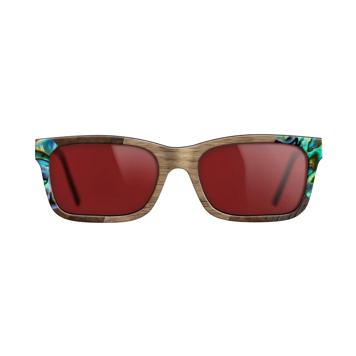 Ziricote Dark Quartered,Abalone Shell,Walnut: Straight Grain,Fumed Oak: Mosaic - The Sage - Rectangle - SIRIS wood optic