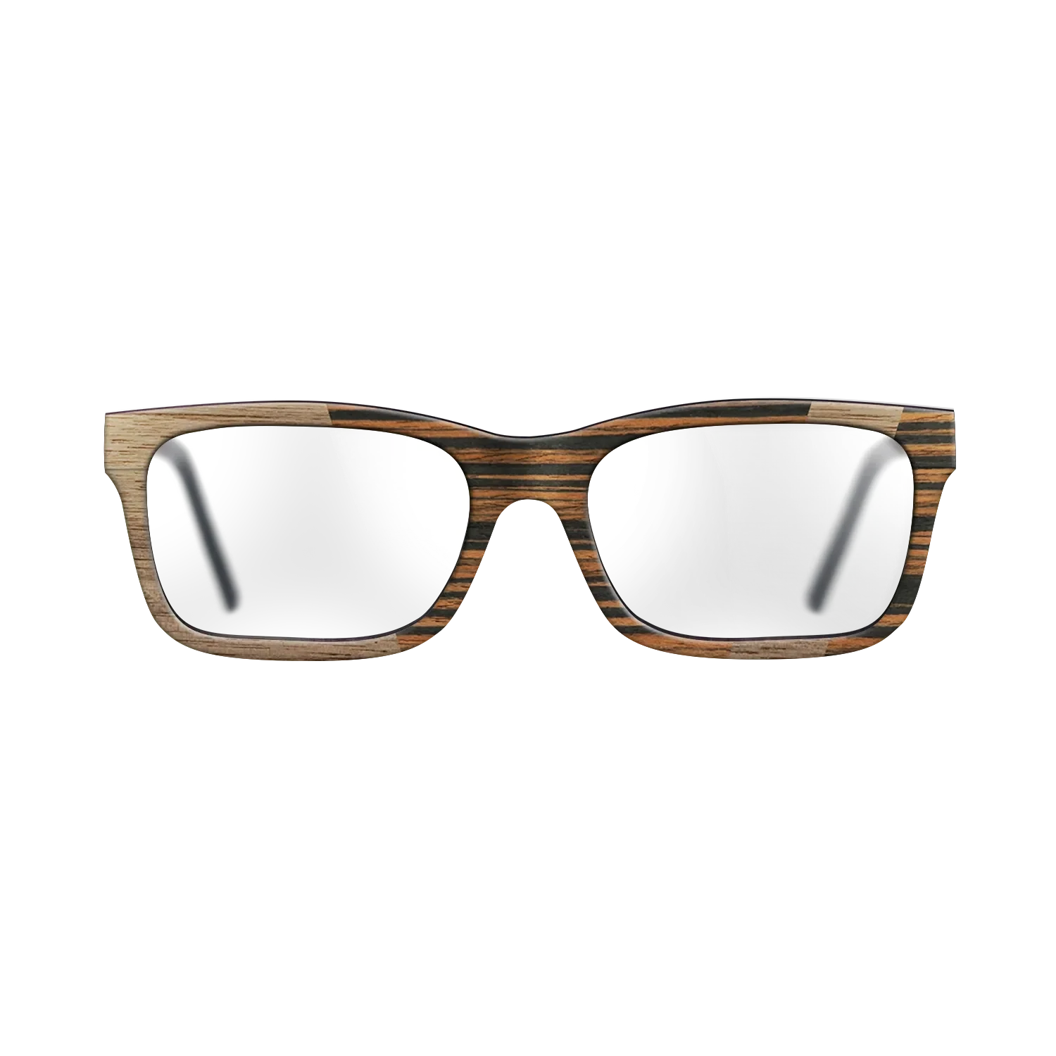 Walnut: Straight Grain,Italian Ebony: Angle Cut - The Sage - Rectangle - SIRIS wood optic