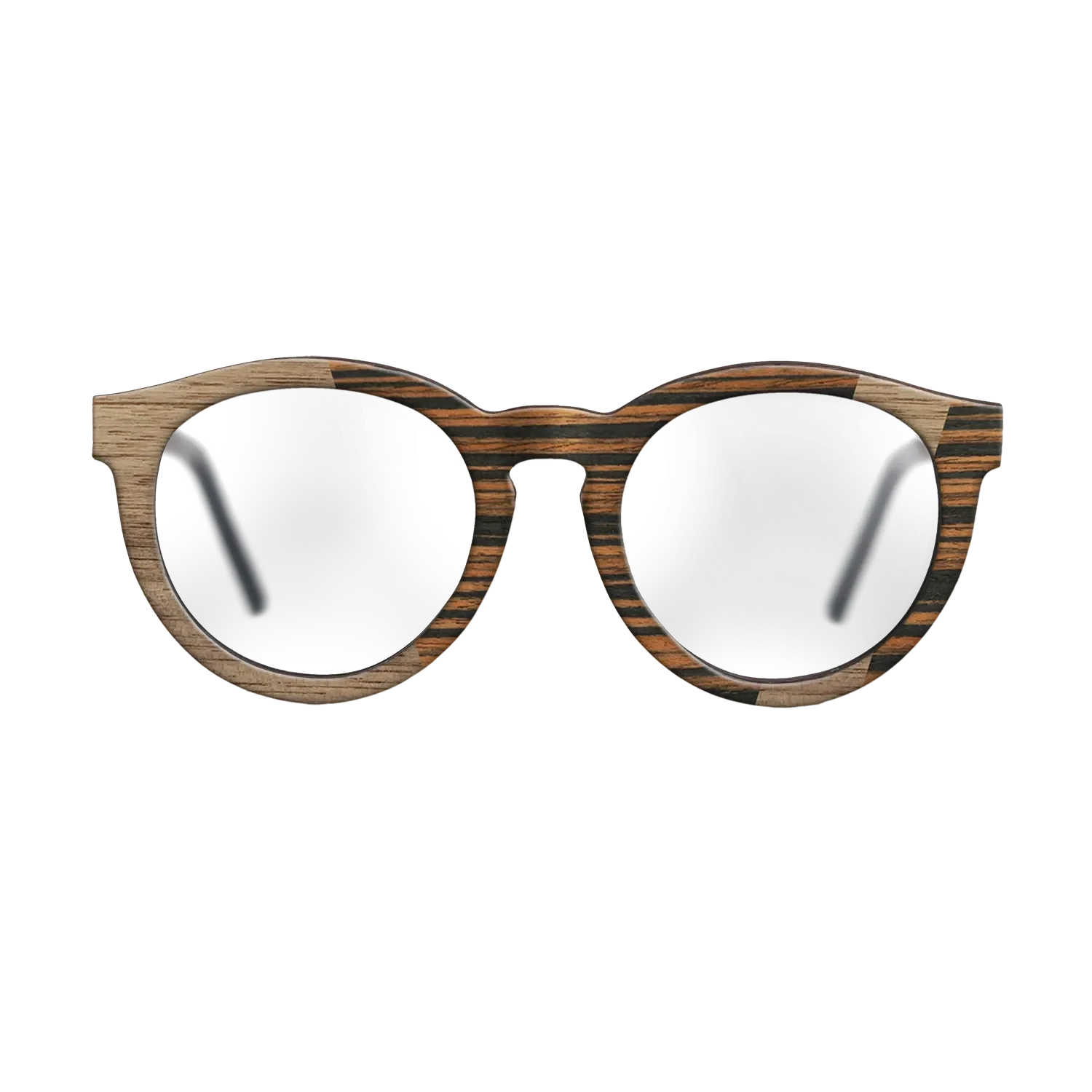 Walnut: Straight Grain,Italian Ebony: Angle Cut - The Rebel - Round - SIRIS wood optic