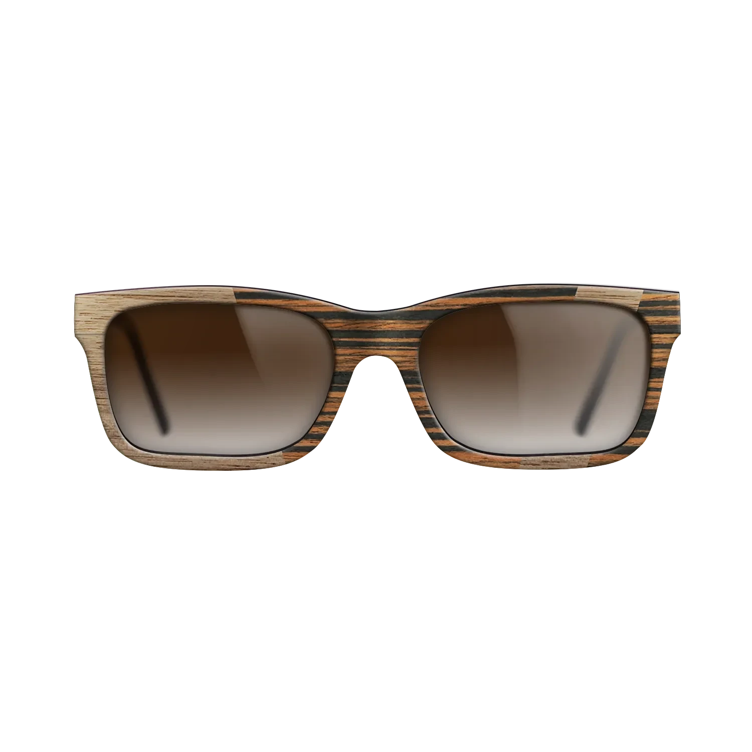 Walnut: Straight Grain,Italian Ebony: Angle Cut - The Sage - Rectangle - SIRIS wood optic