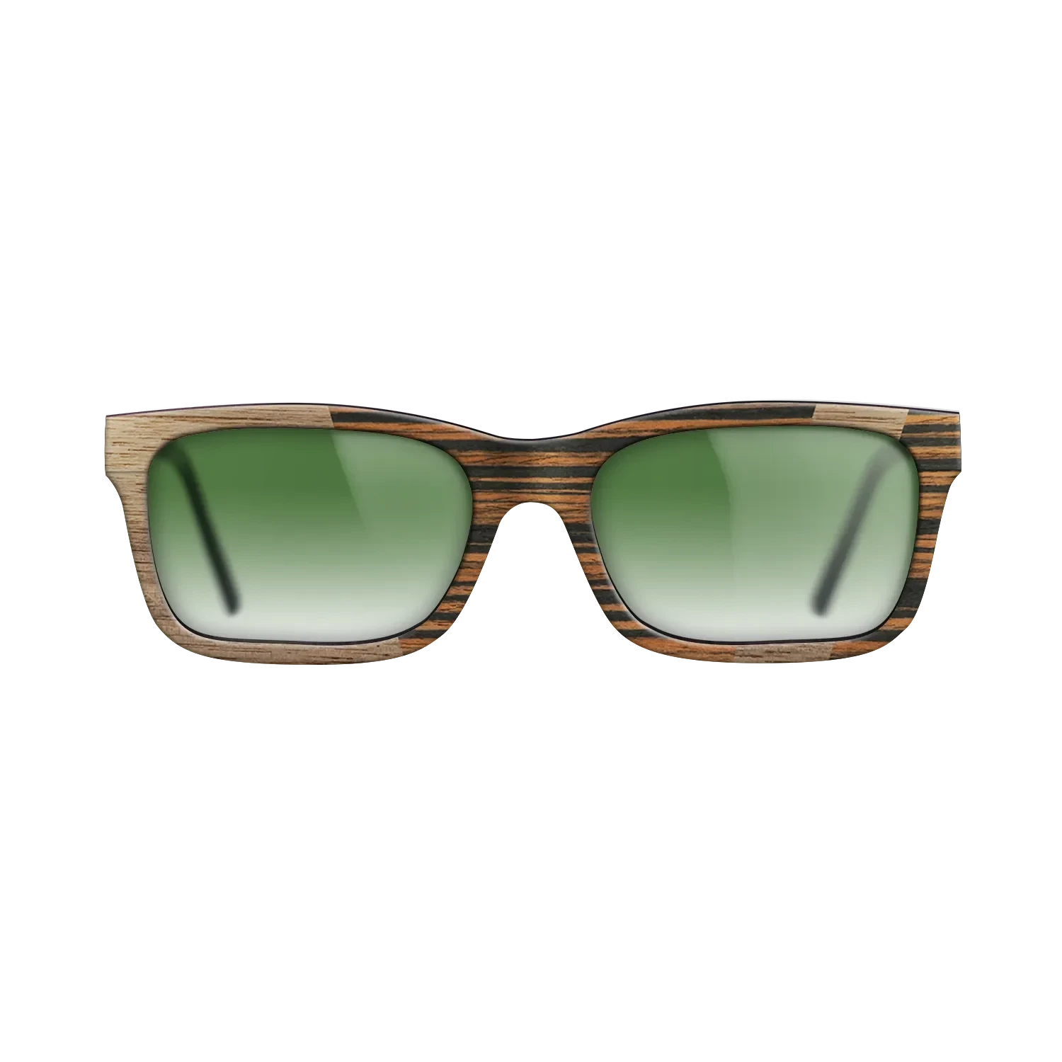 Walnut: Straight Grain,Italian Ebony: Angle Cut - The Sage - Rectangle - SIRIS wood optic