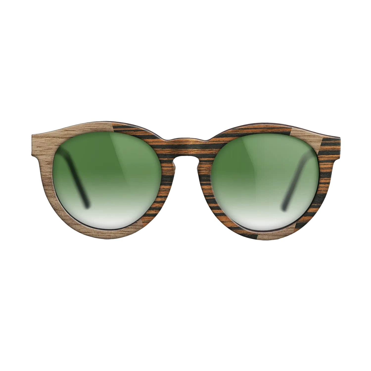 Walnut: Straight Grain,Italian Ebony: Angle Cut - The Rebel - Round - SIRIS wood optic
